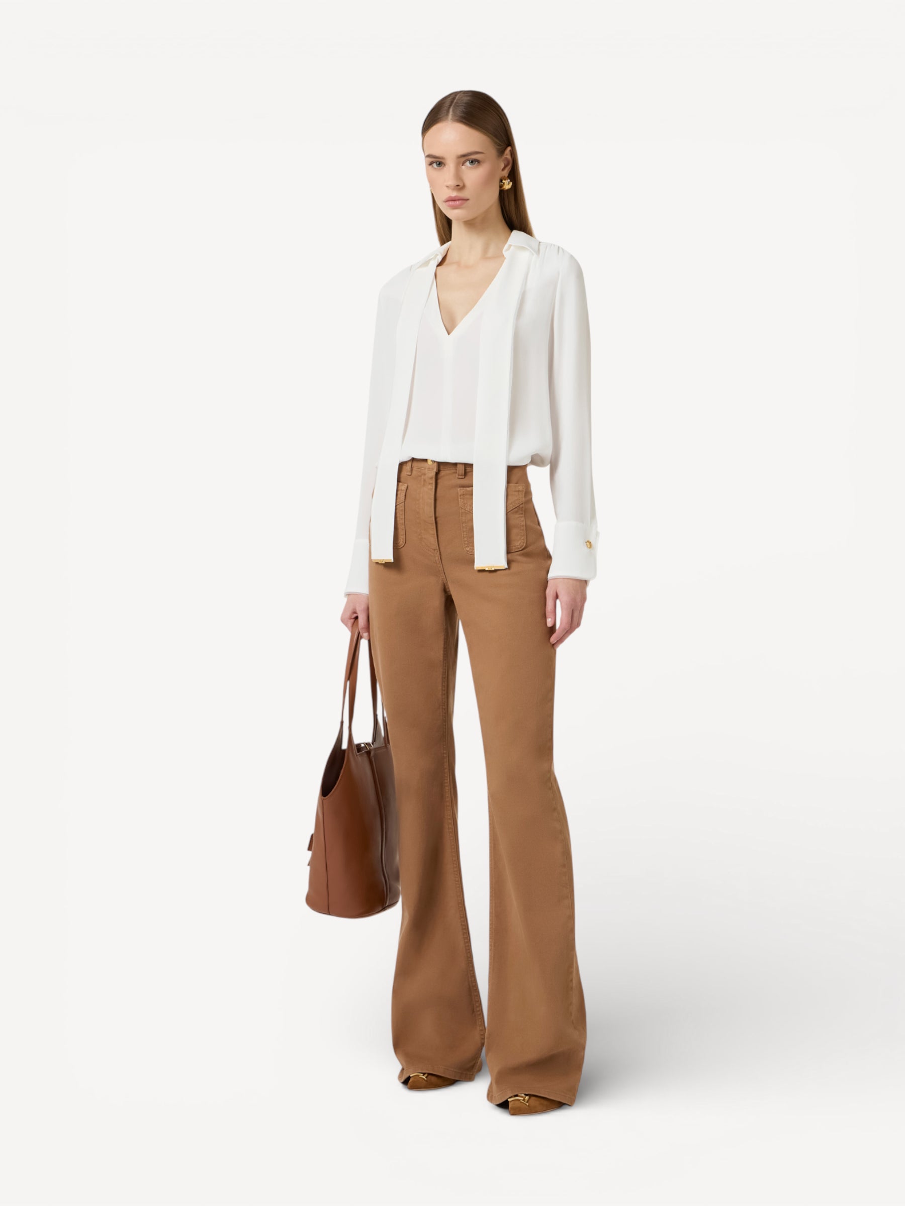 Blouse Viscose Georgette - Avorio