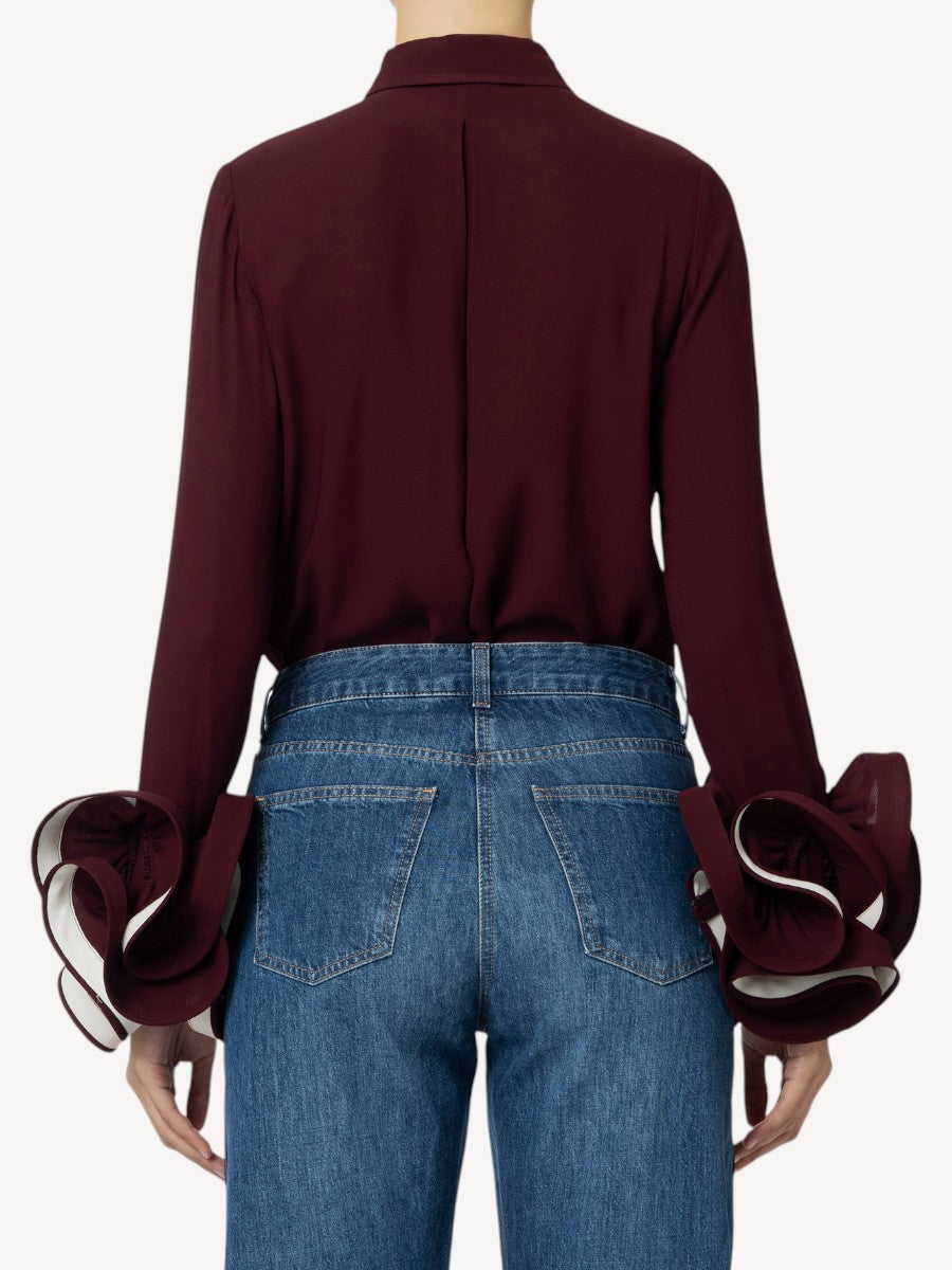 Georgette Blouse - Bordeaux