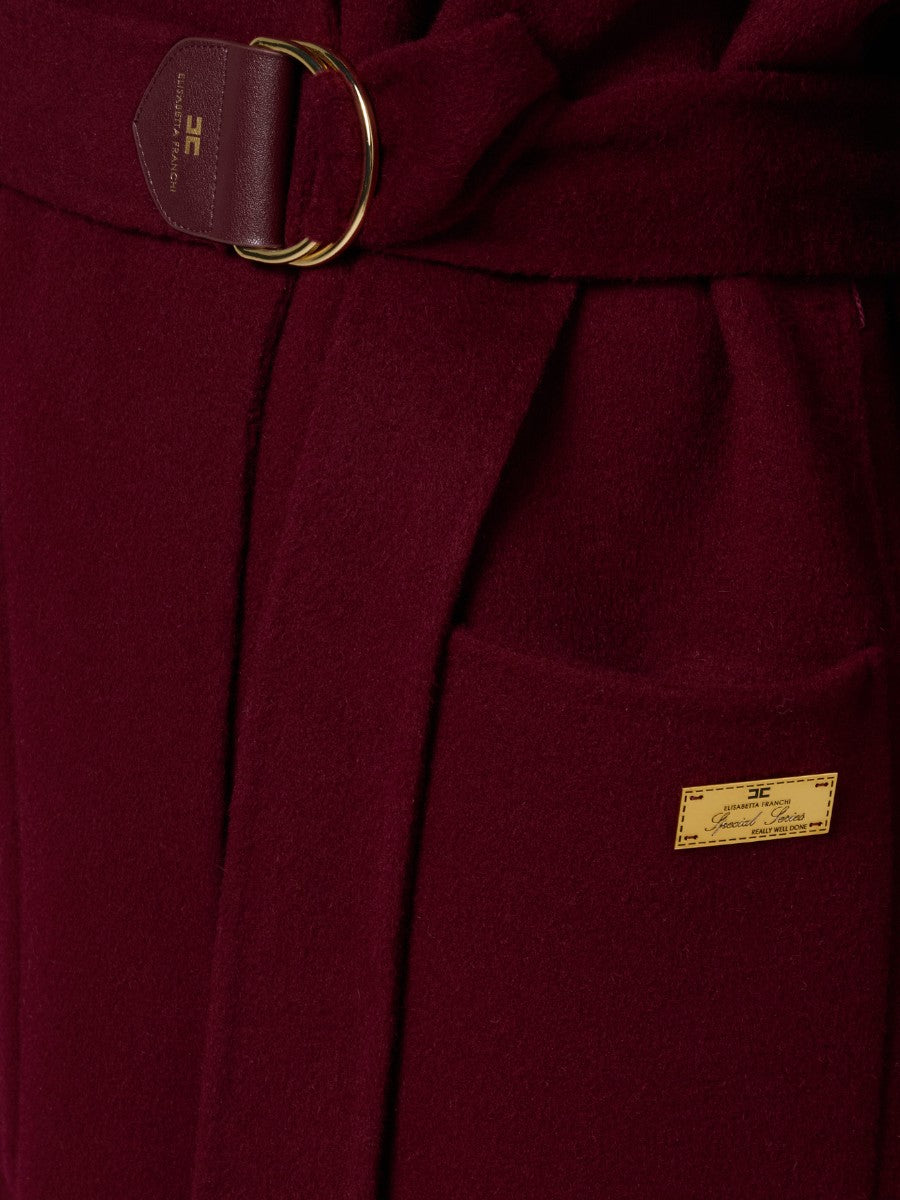 Wool Coat - Bordeaux