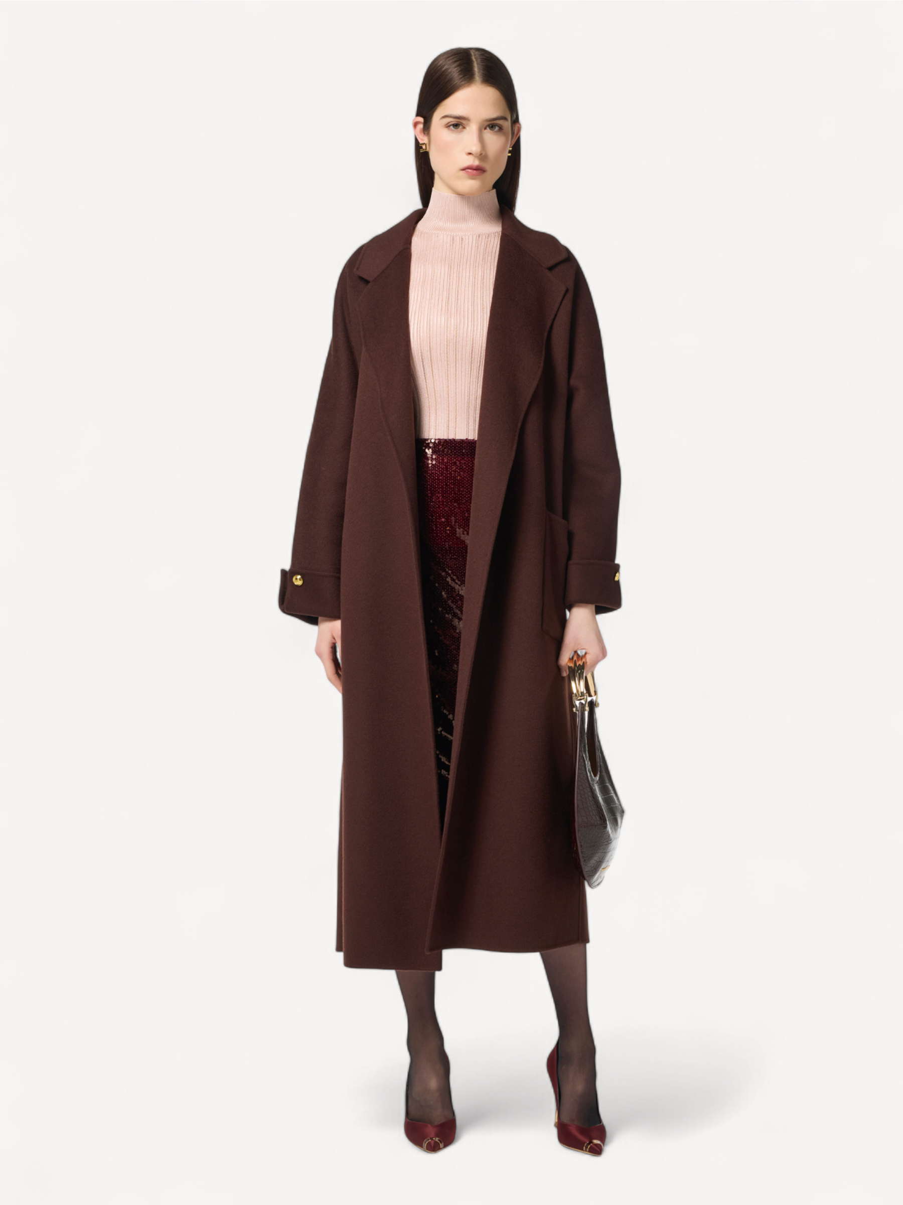 Double Wool Coat - Coffee