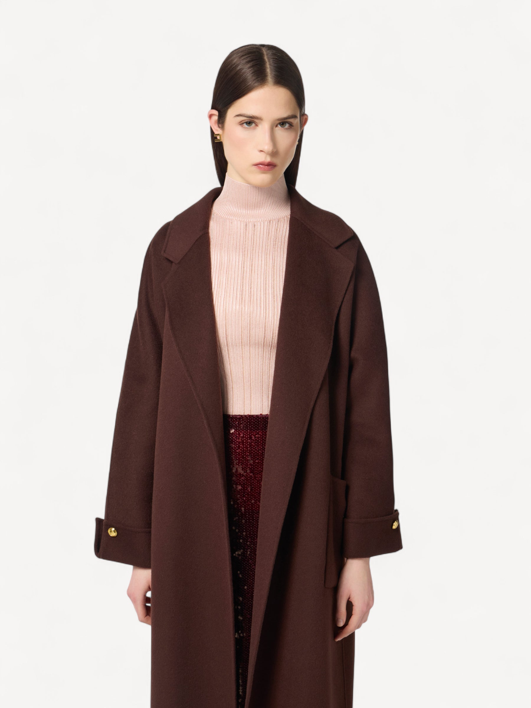 Double Wool Coat - Coffee