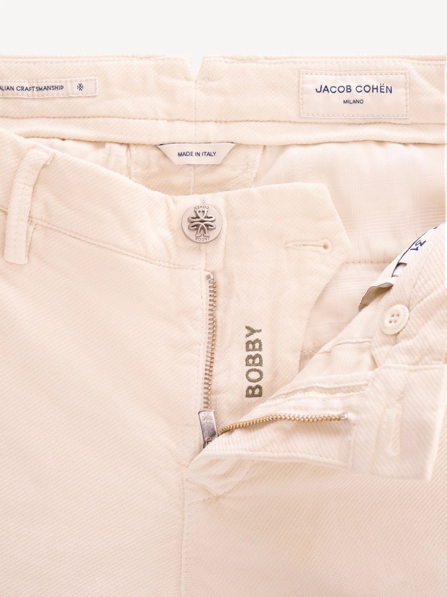 Bobby Slim Trousers - Off White