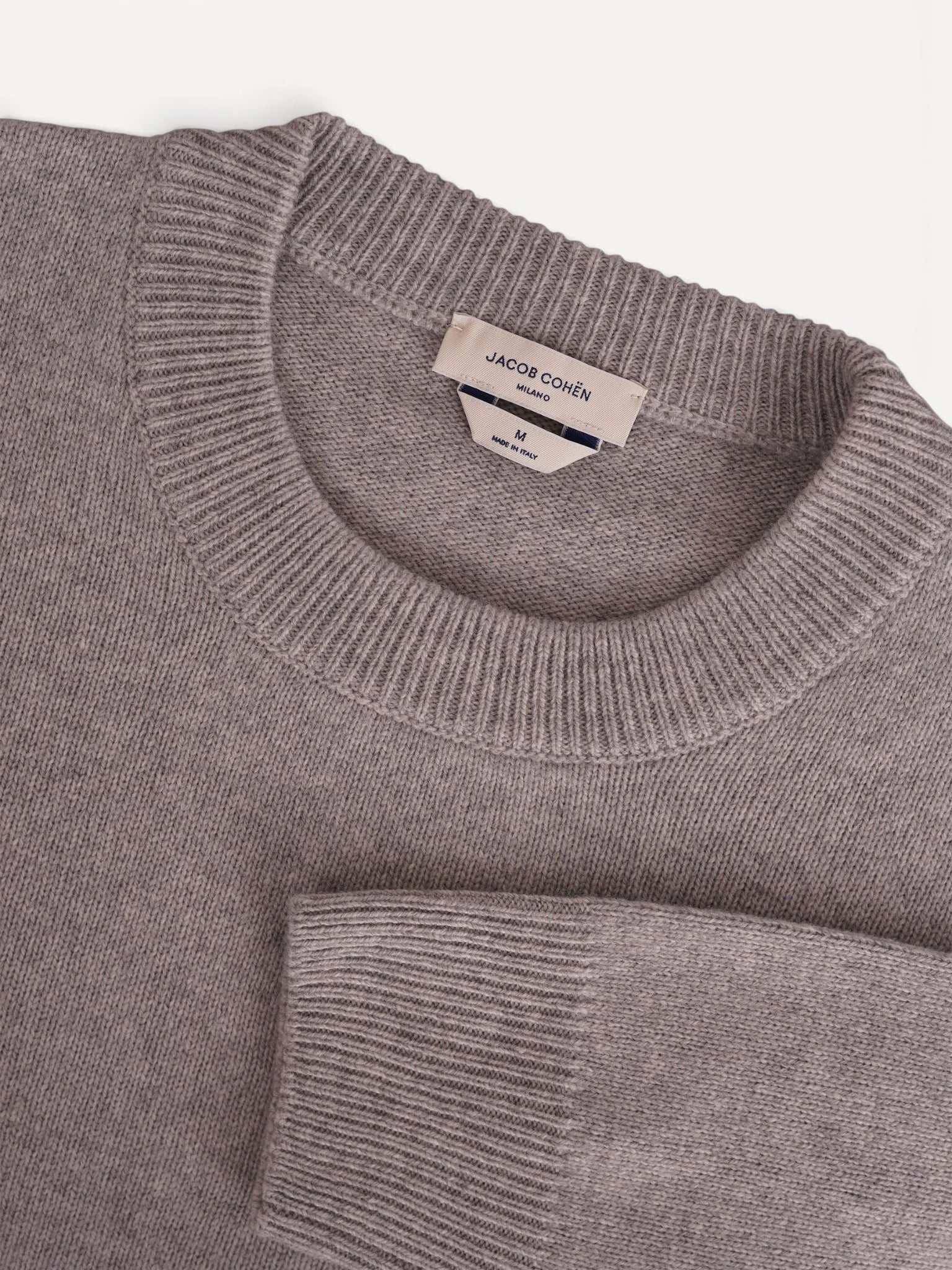 Girocollo Cashmere Sweater - Lichtgrijs