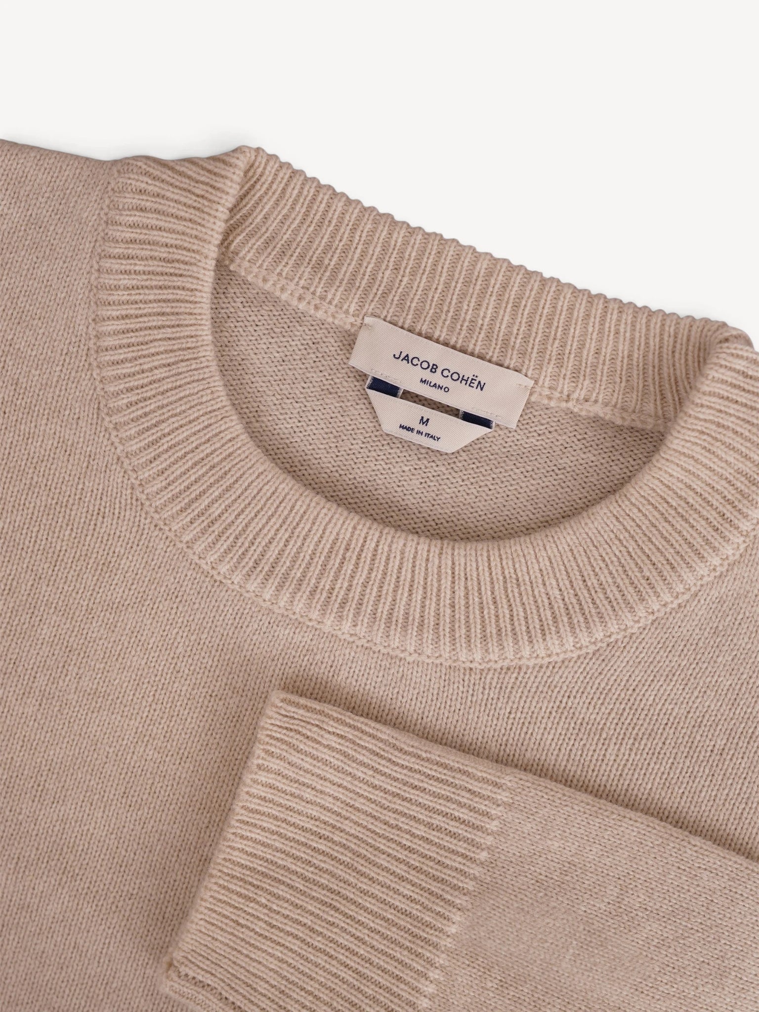 Girocollo Cashmere Sweater - Beige