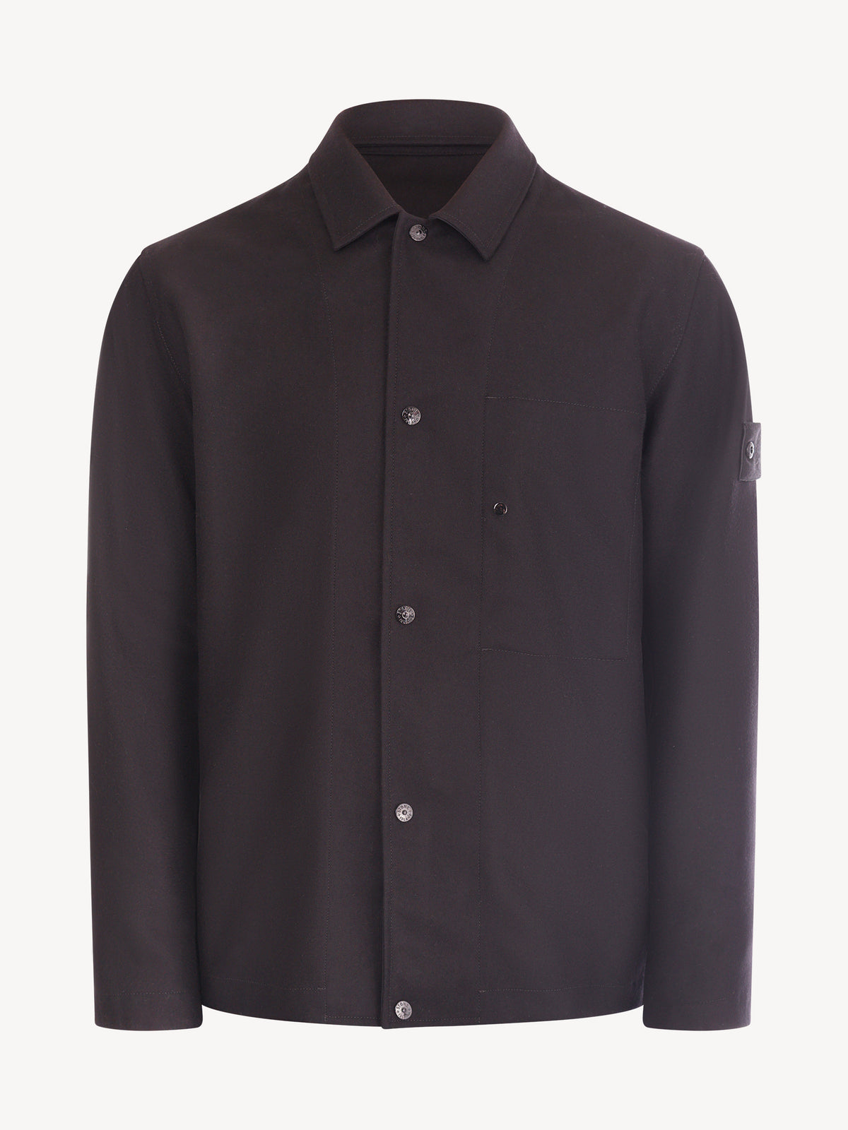 Stone Island Flannel Ghost Overshirt - Zwart