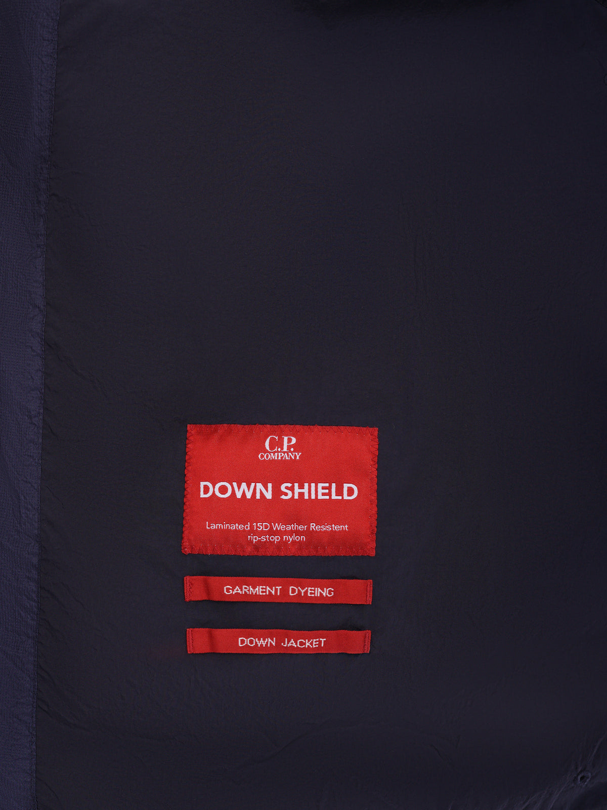 C.P. Company Down Shield Lens Hooded Puffer - Donkerblauw