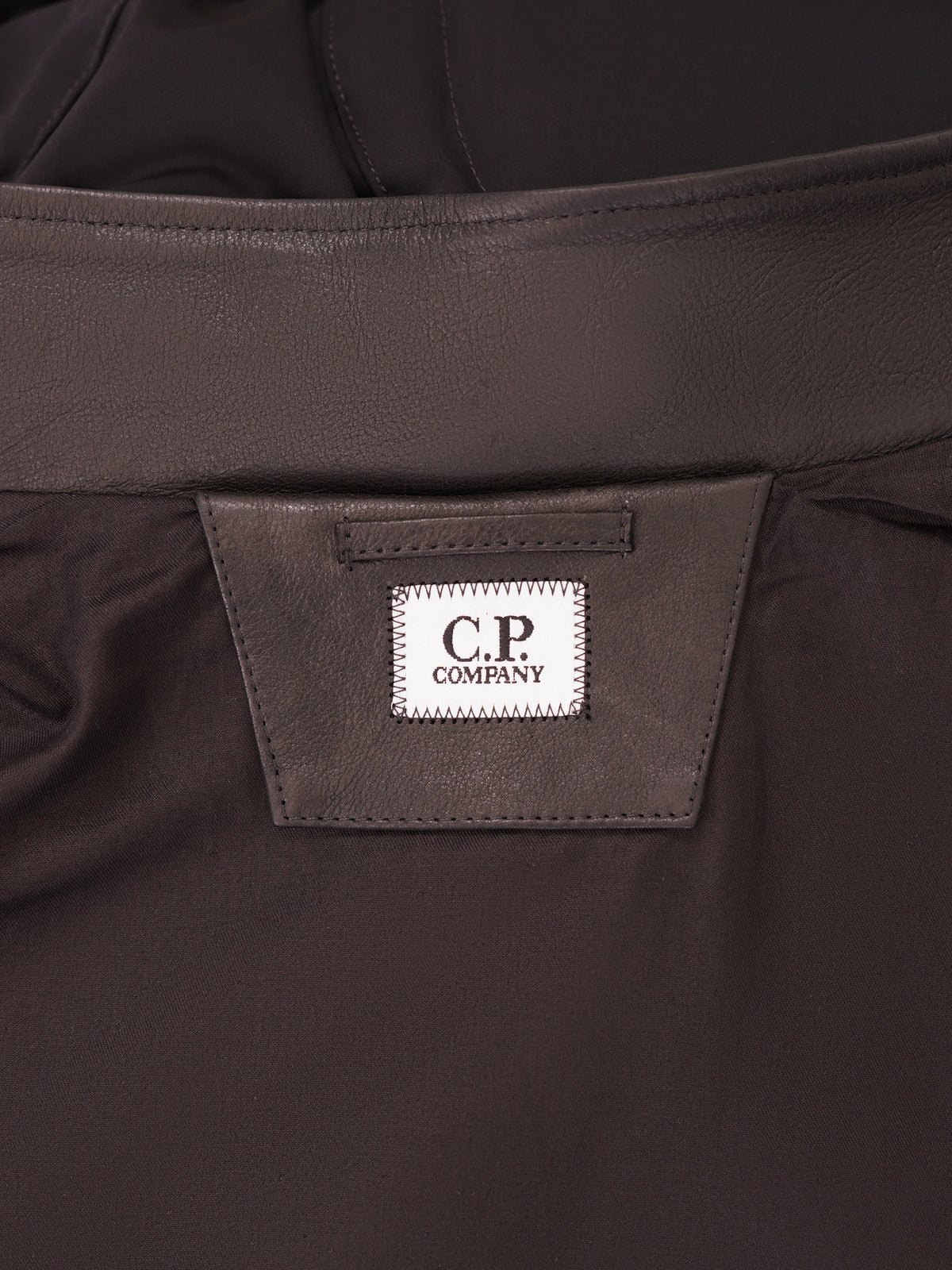 C.P Company La Mille Leather Jacket - Zwart