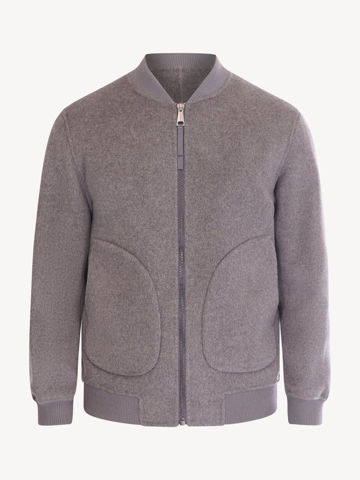 Amaránto Bomber jack in Wol en Cashmere - Grijs
