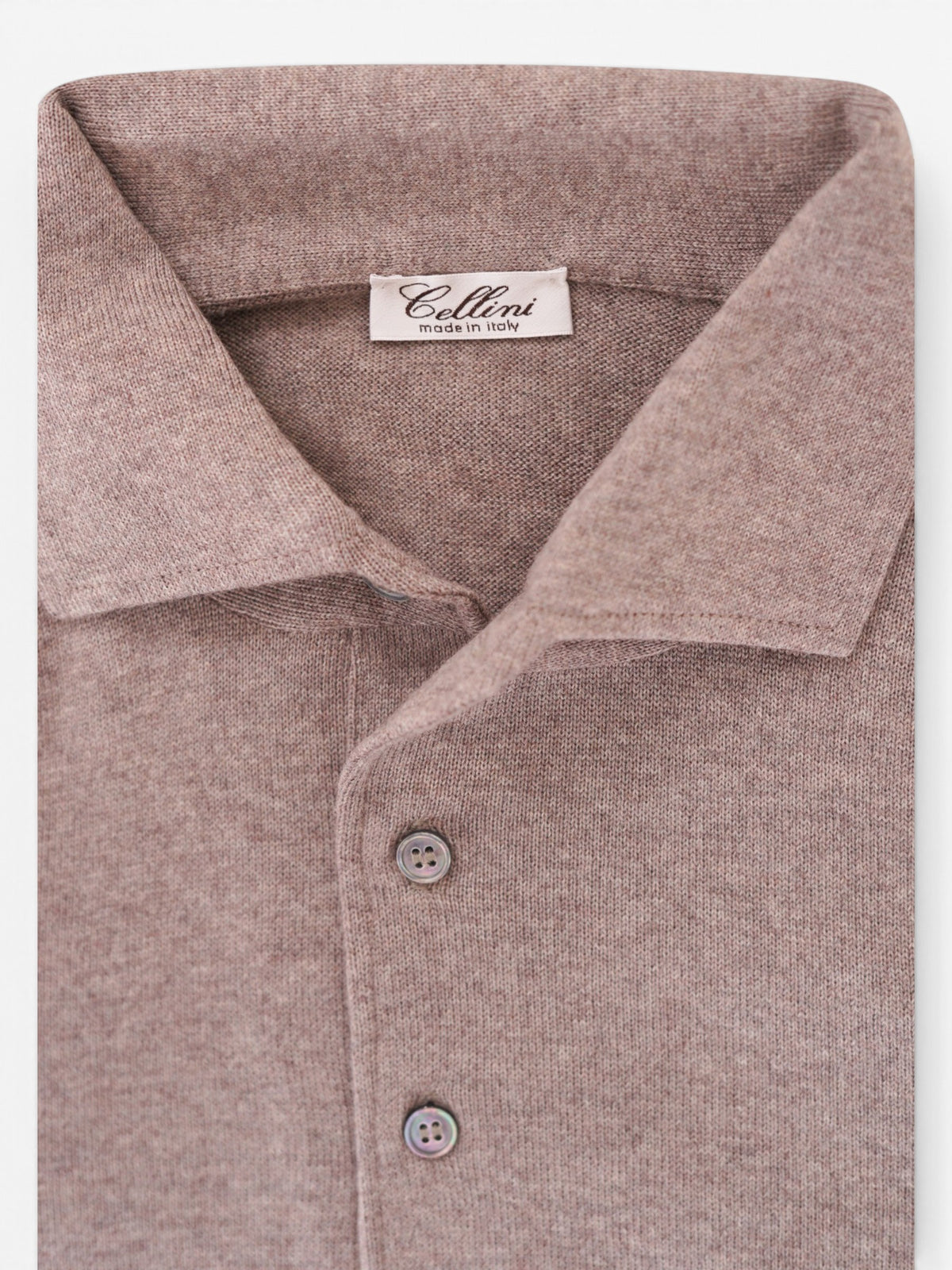 Cellini Long sleeve polo - Beige