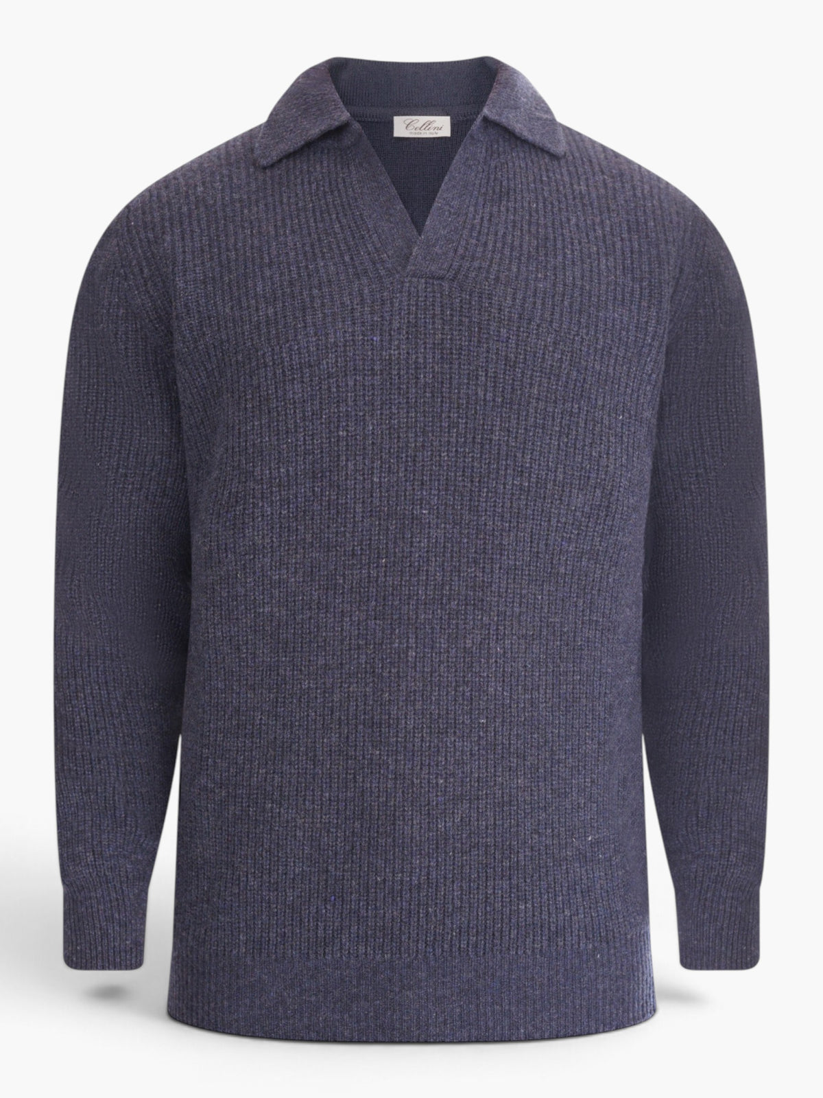 Cellini Trui polokraag grofgebreid - Denim blue
