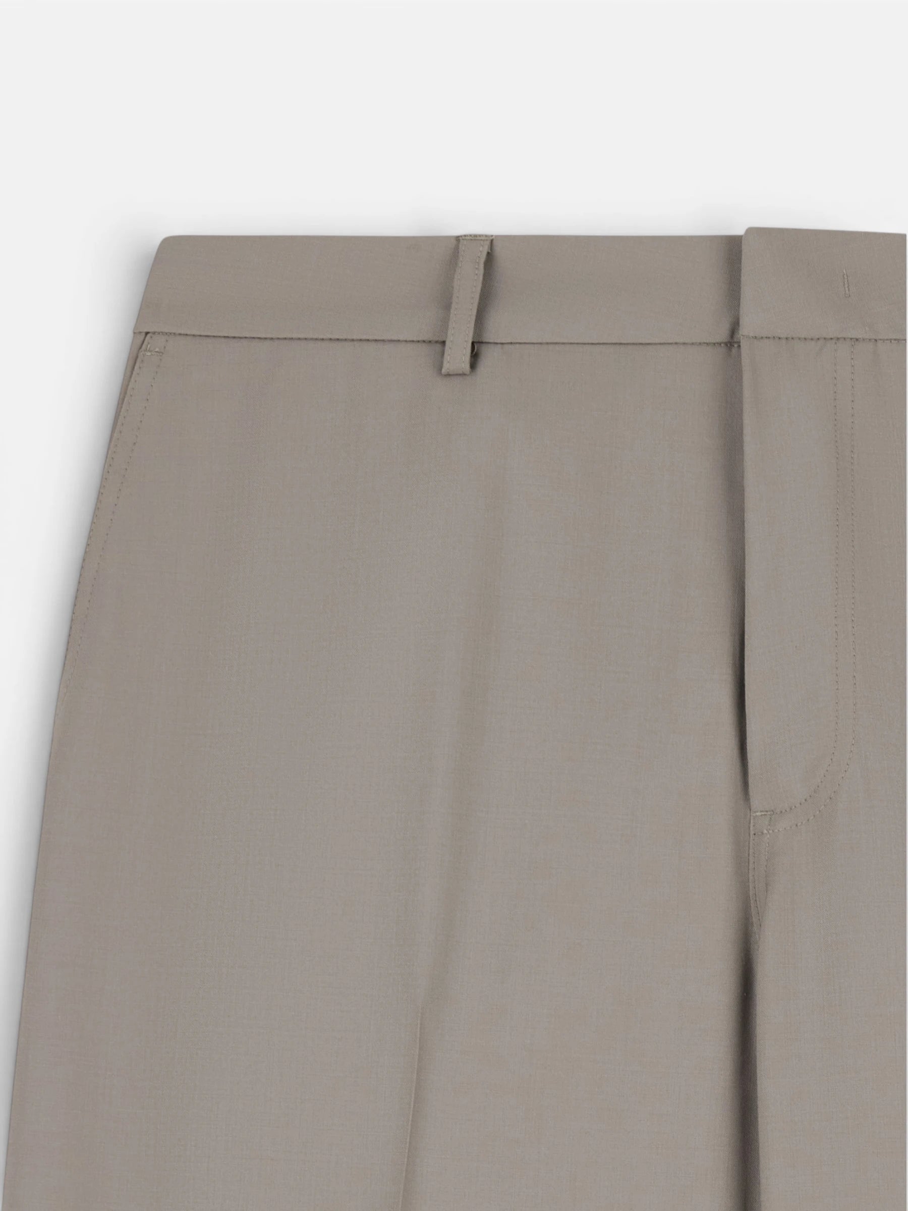 Striped Light Wool Trousers - Lichtgrijs