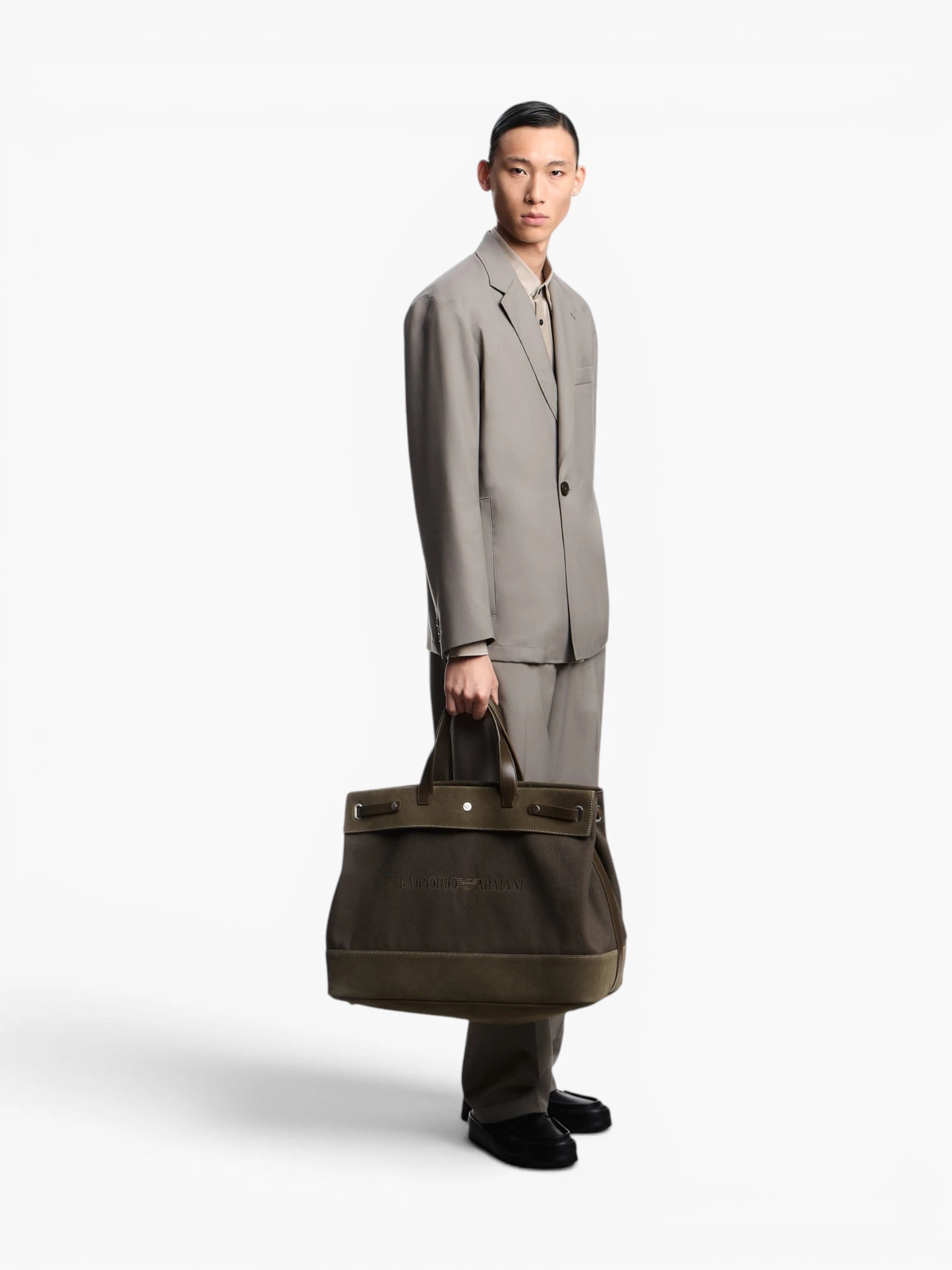 Striped Light Wool Trousers - Lichtgrijs