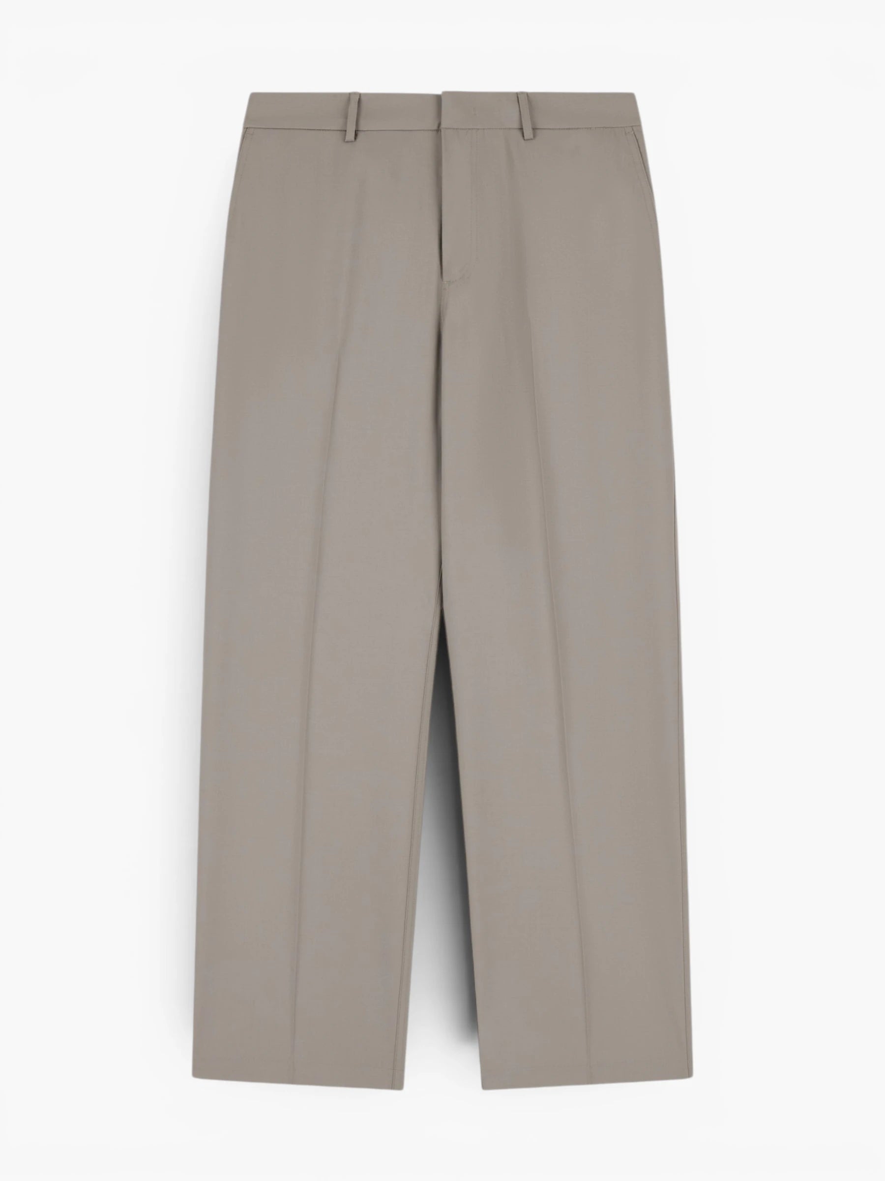Striped Light Wool Trousers - Lichtgrijs