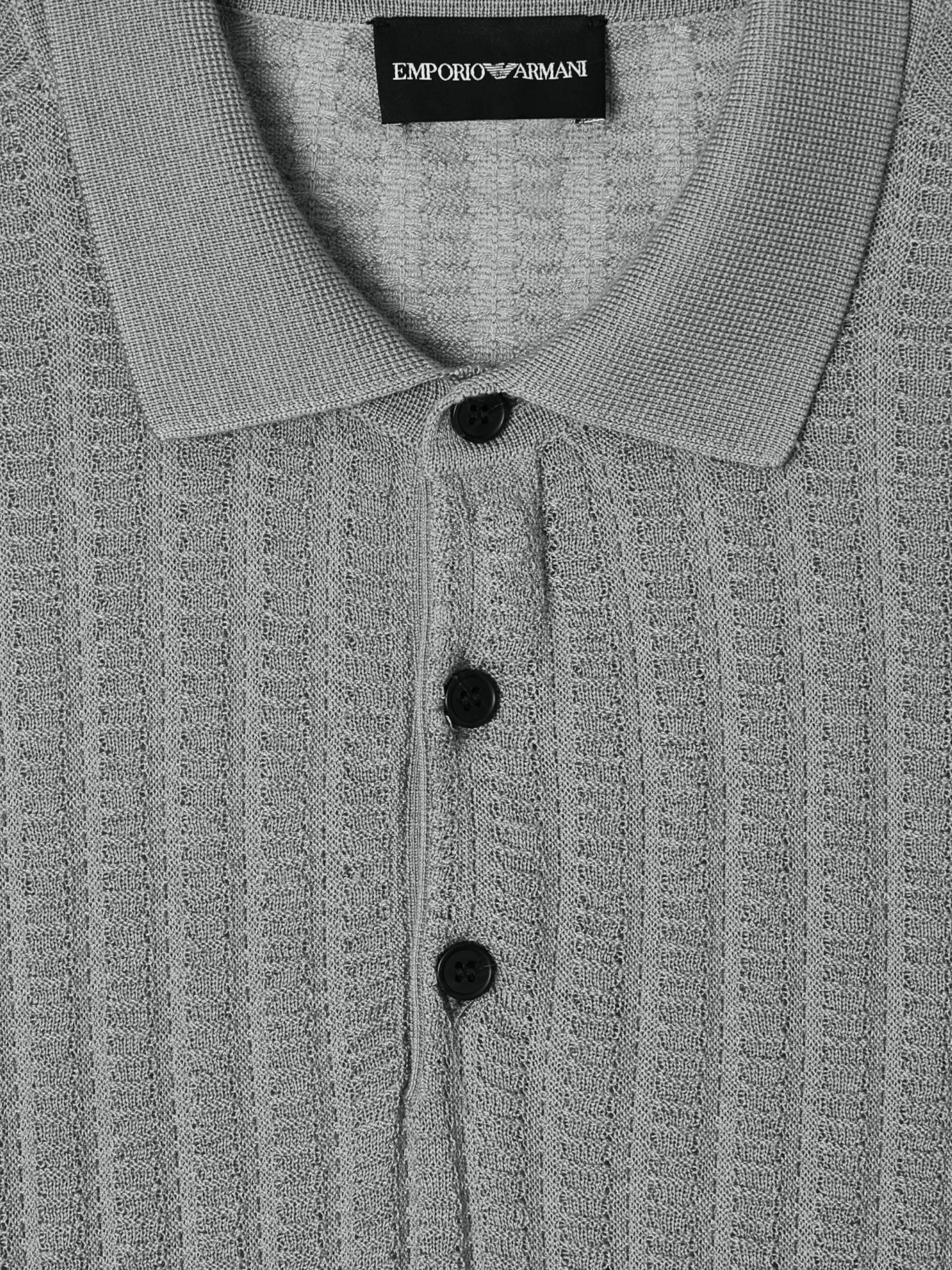 Wool and Lyocell-blend polo collar jumper - Neutral Gray