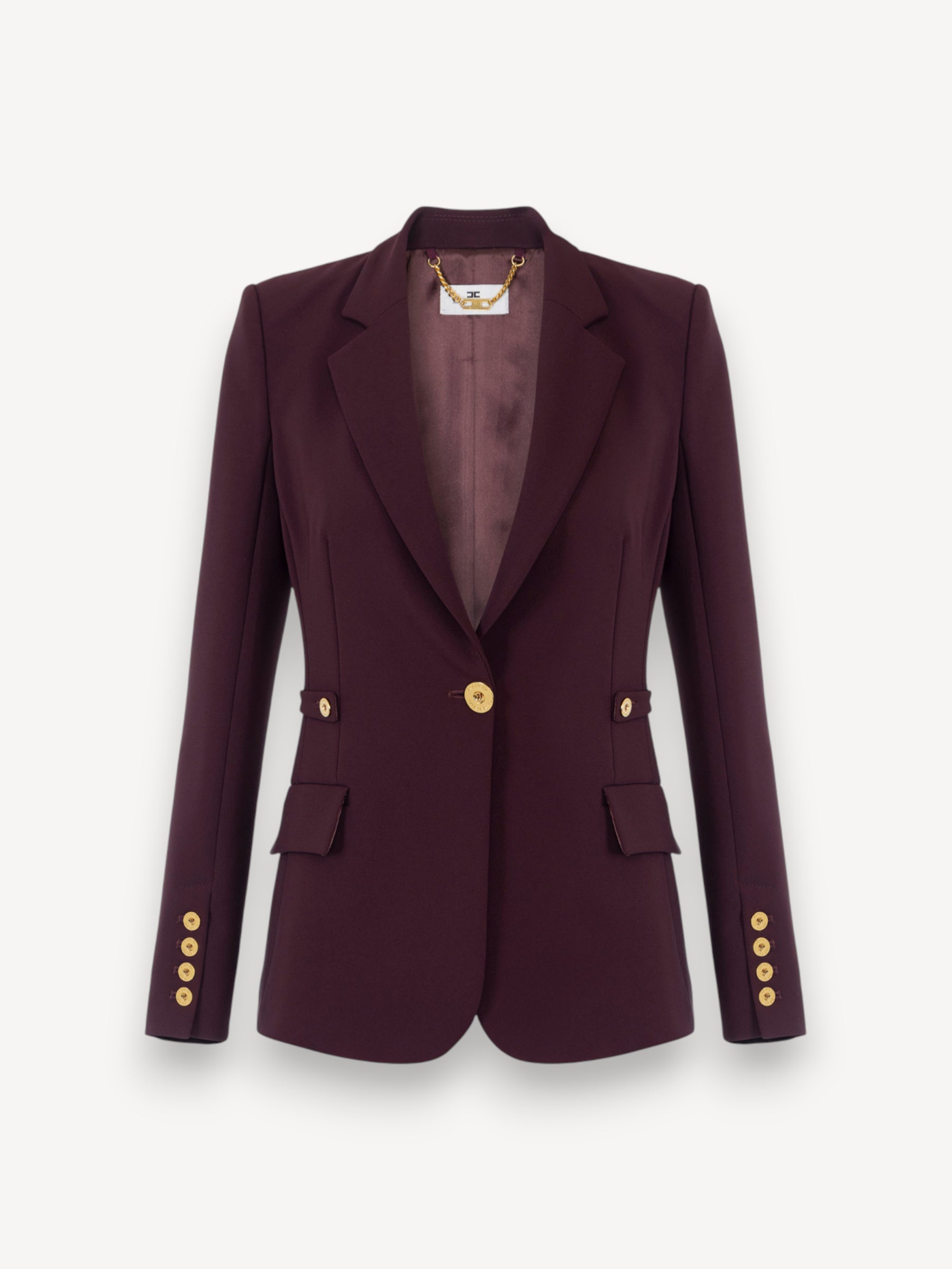 Crêpe Blazer - Merlot