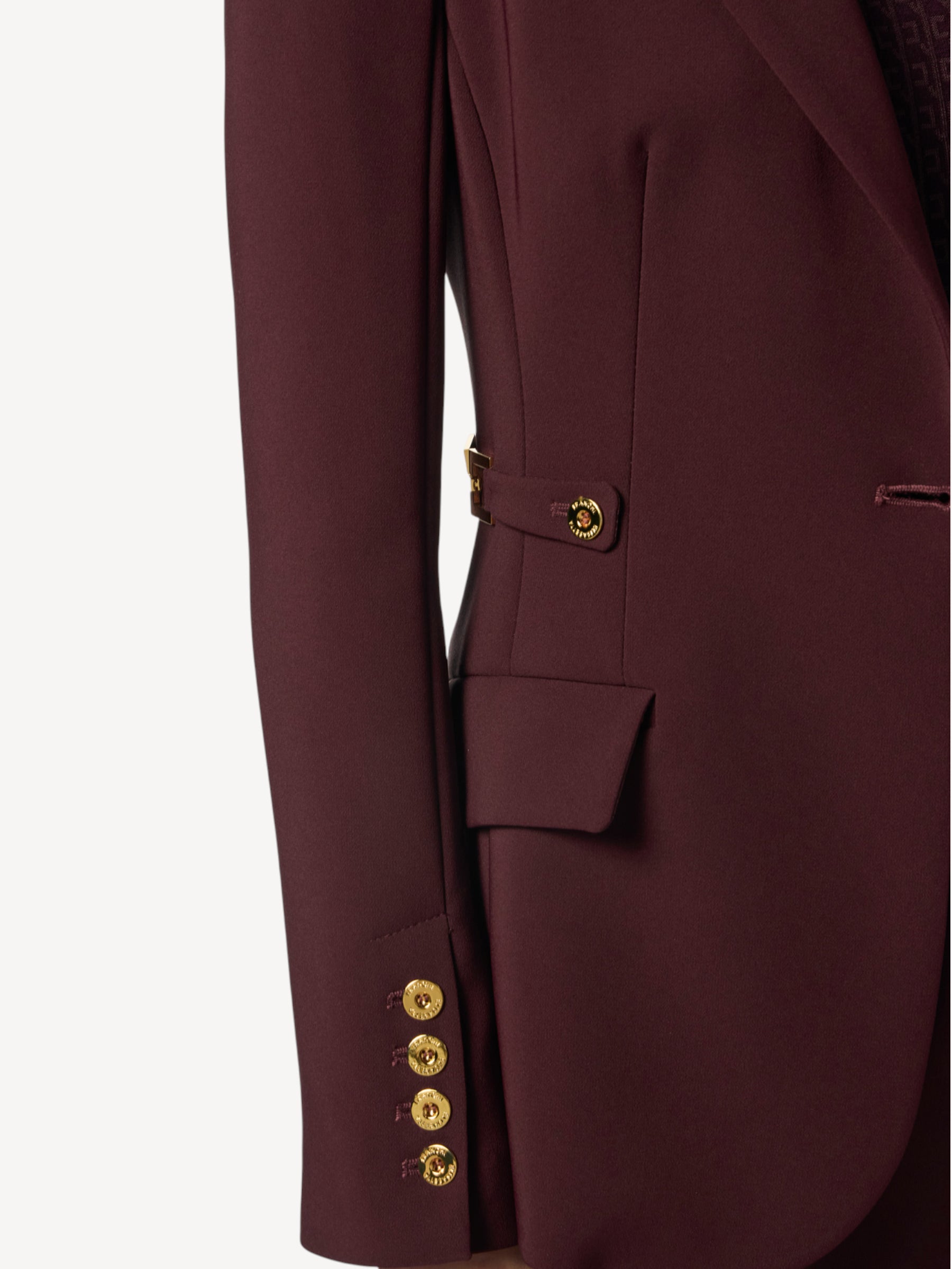 Crêpe Blazer - Merlot