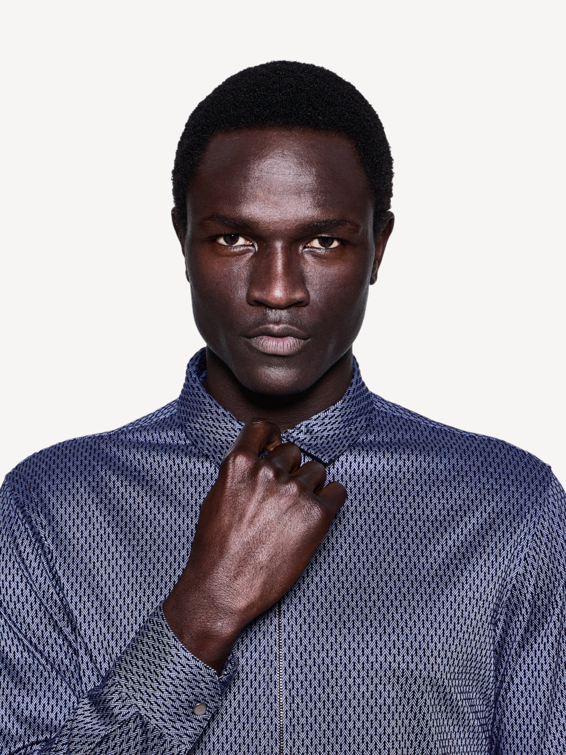 Zip Shirt Jacket - Blue