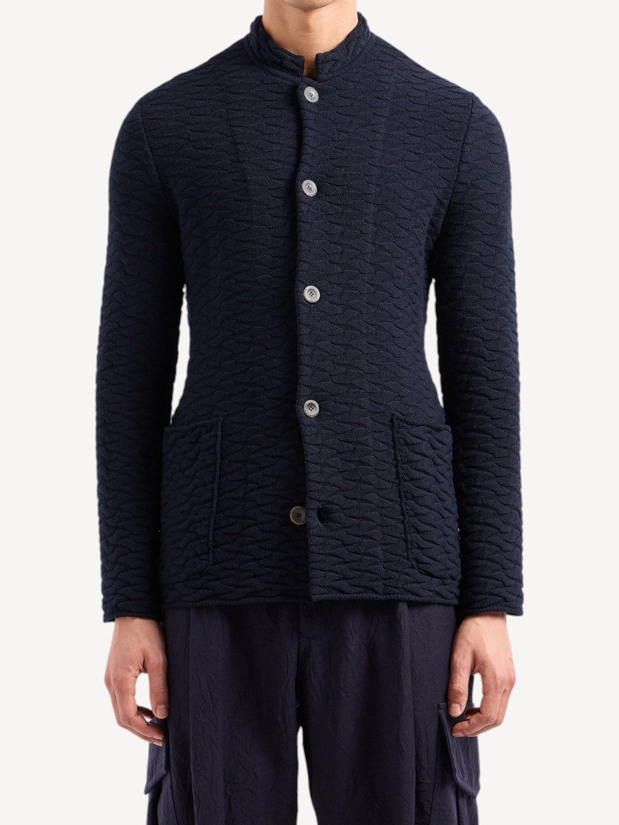 Knitted Blazer - Donkerblauw