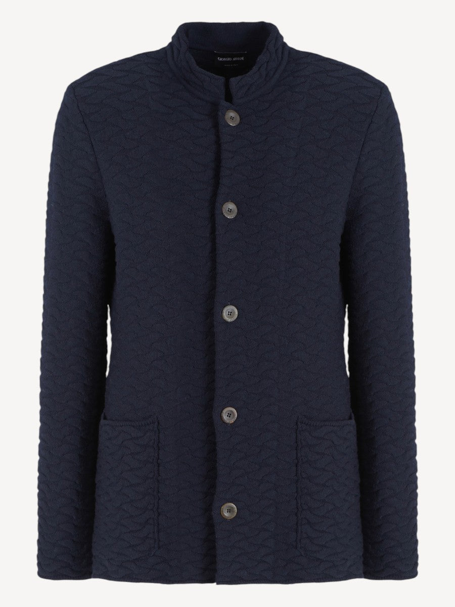 Knitted Blazer - Donkerblauw