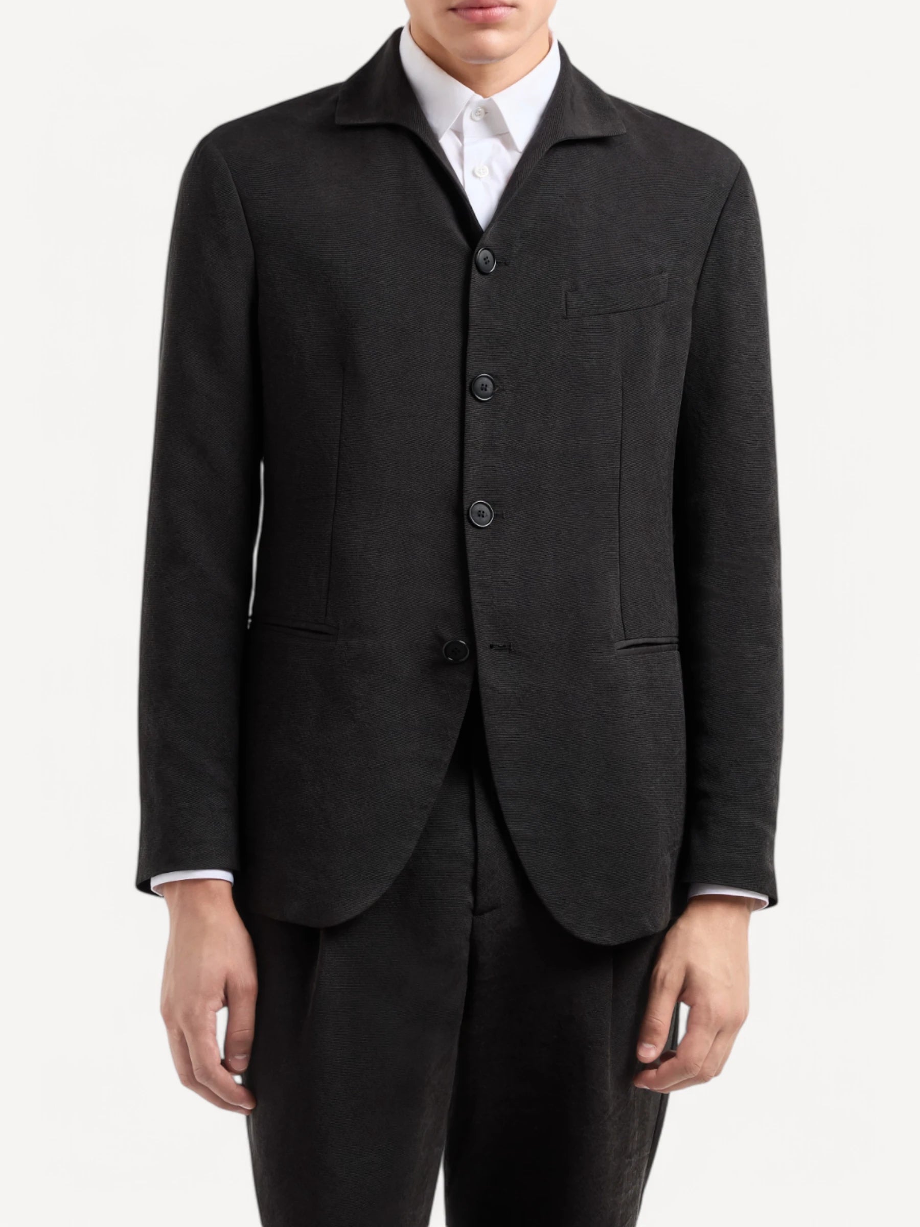 Canneté Washed Silk Jacket - Black