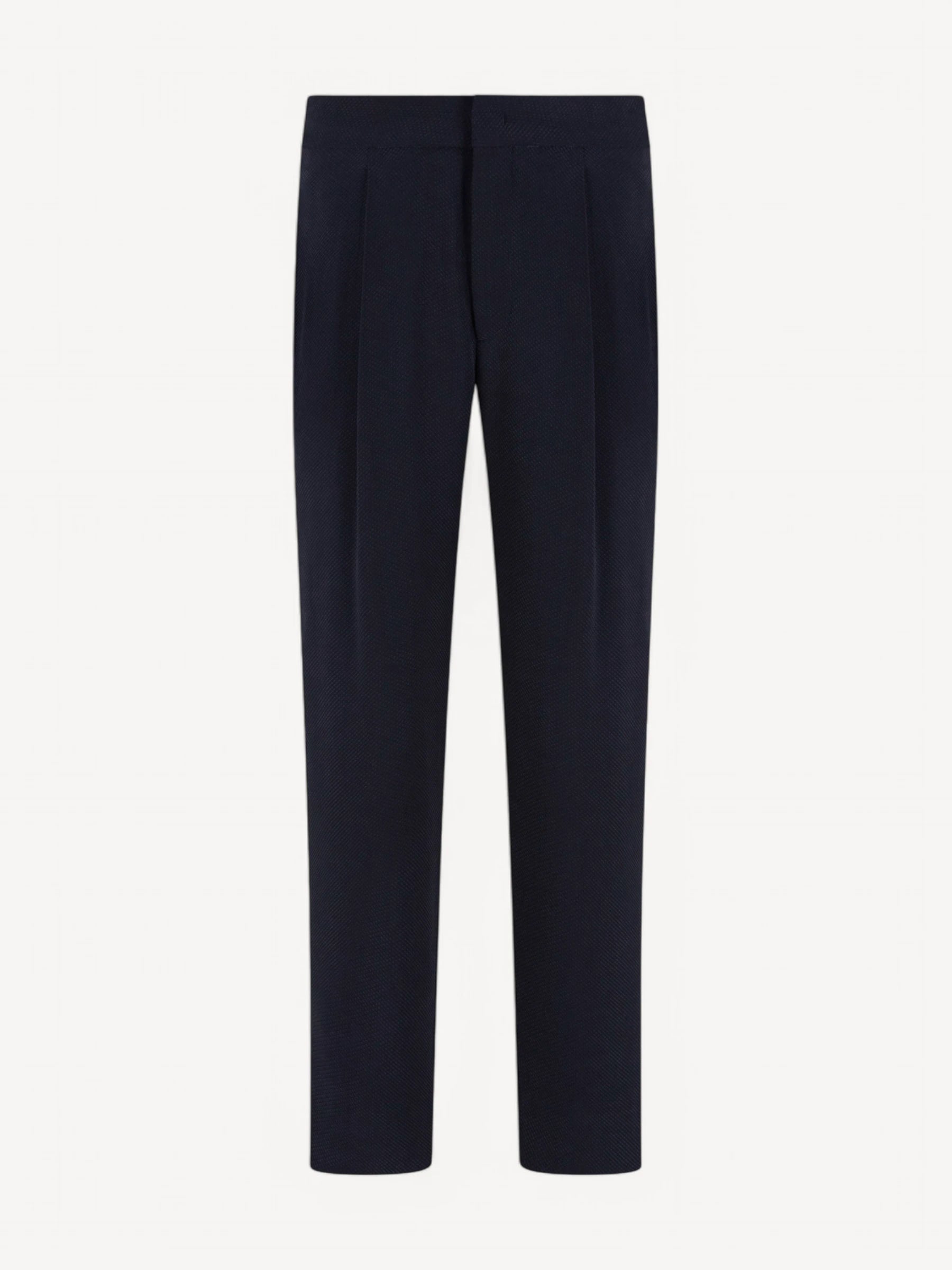 Jacquard One-Dart Trousers - Evening Blue