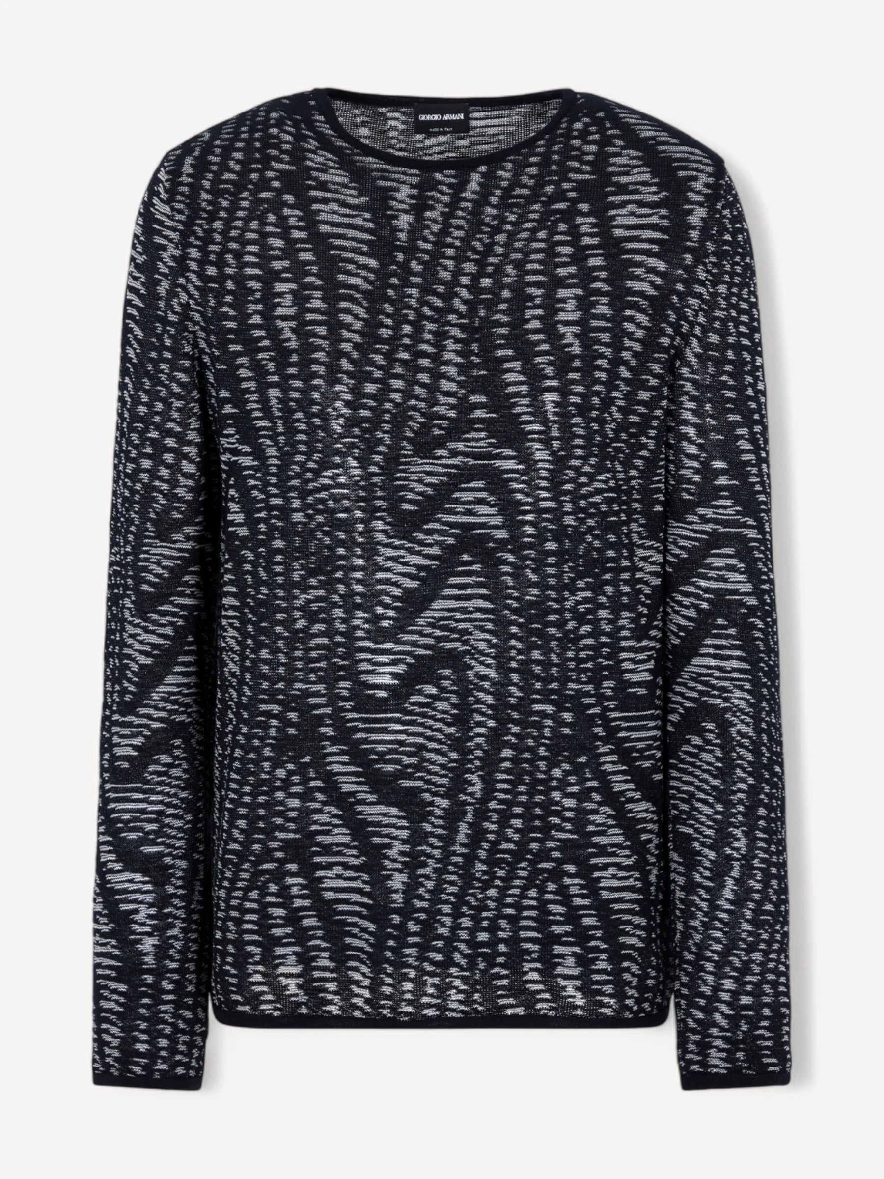 Jacquard Crewneck Jumper - Night Blue