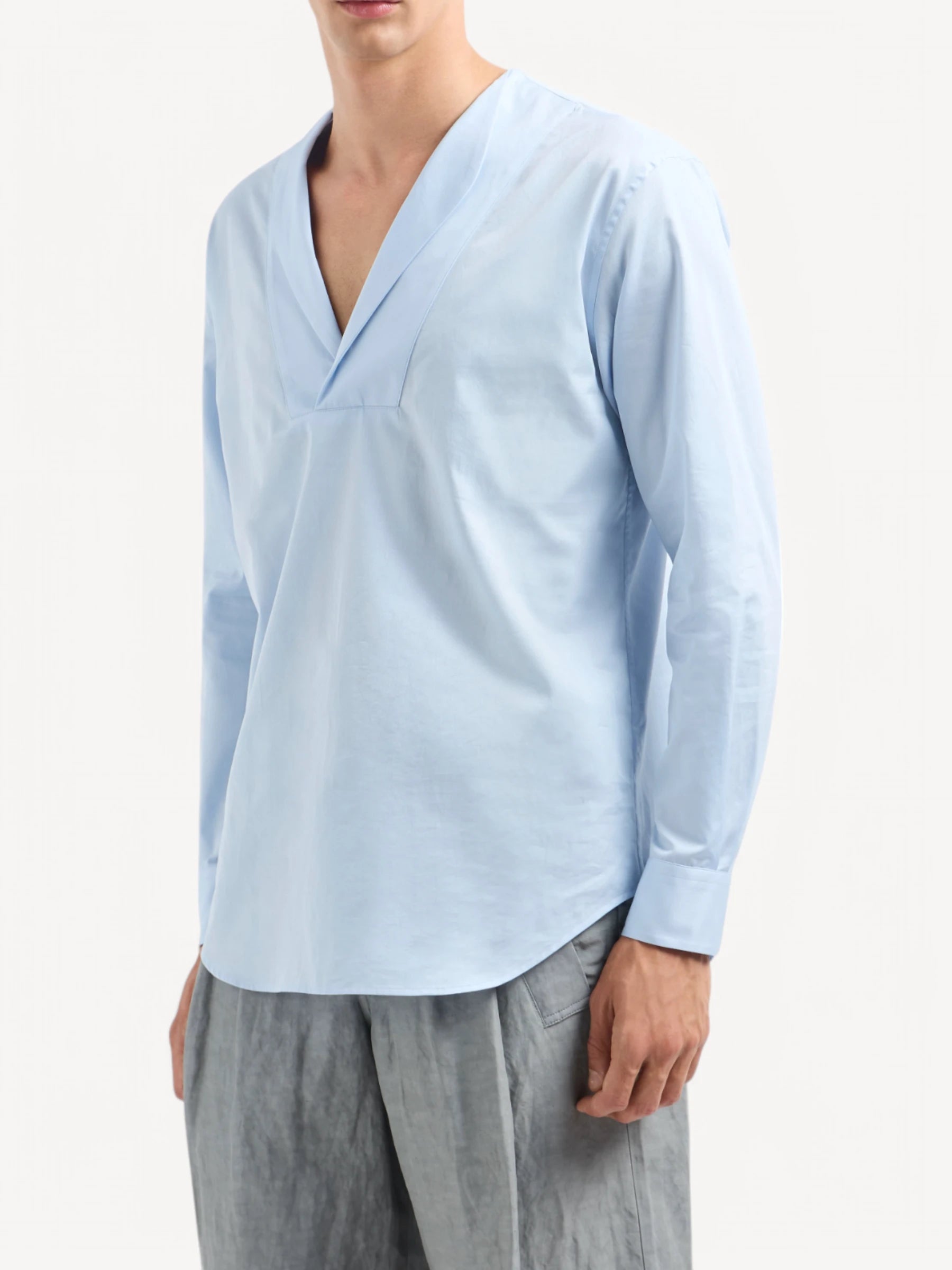 Cotton Twill Polo Shirt - Zen Blue