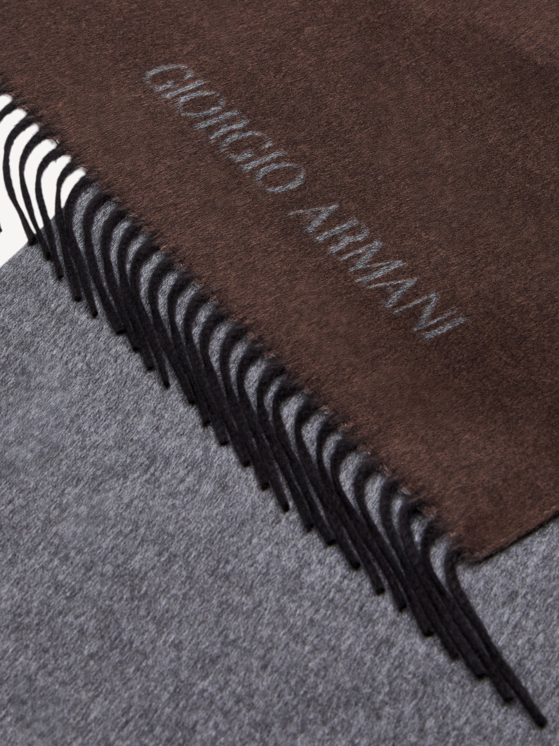 Silk & Cashmere Scarf - Donkerbruin