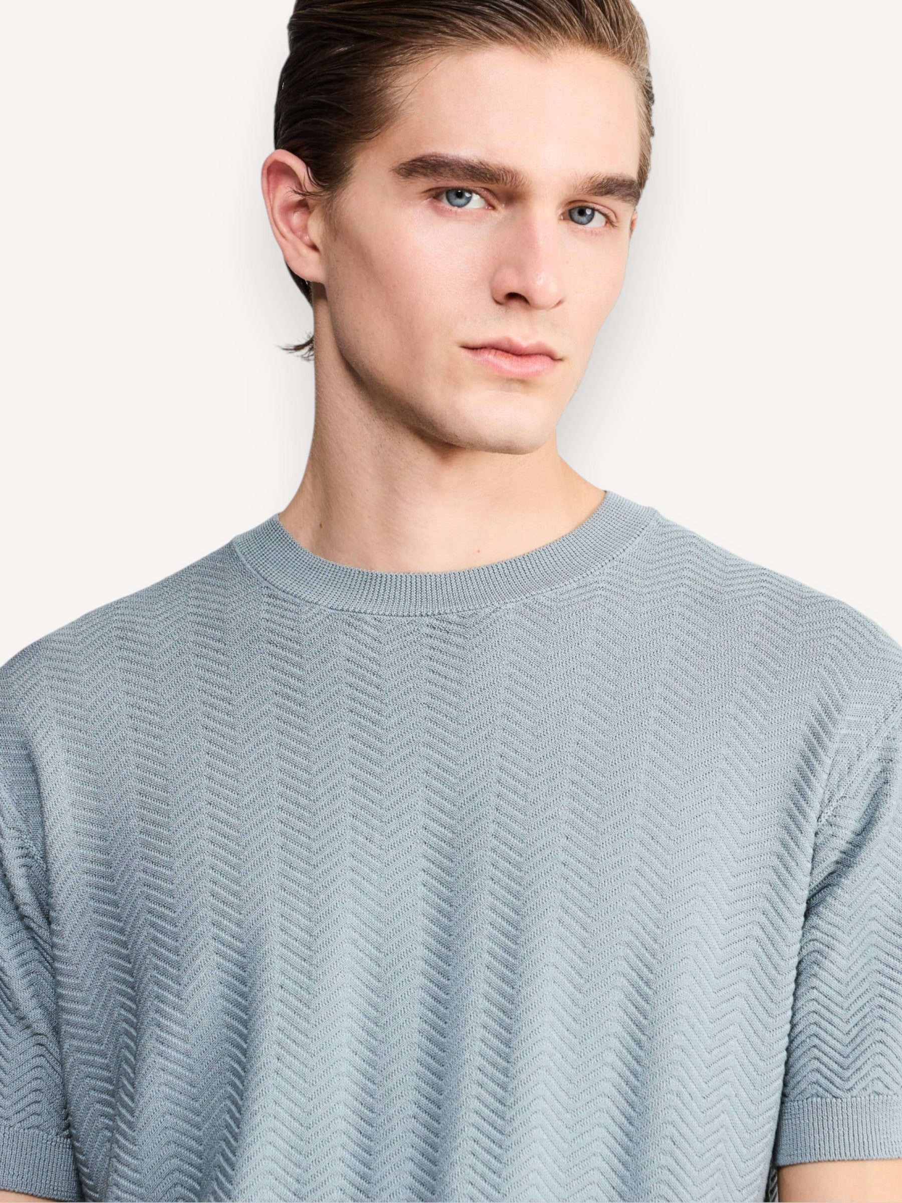 Cotton Silk T-Shirt - Grey