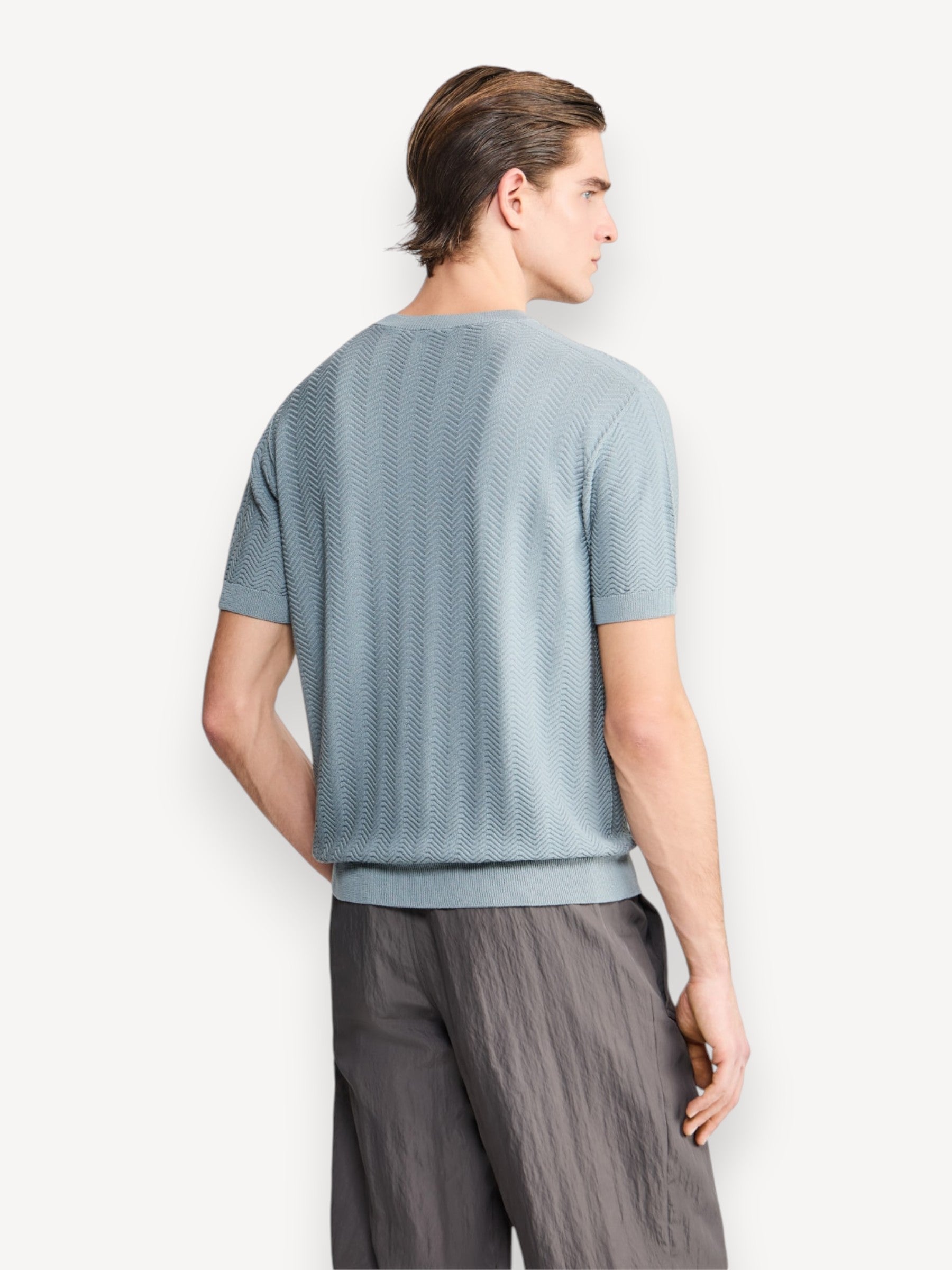 Cotton Silk T-Shirt - Grey