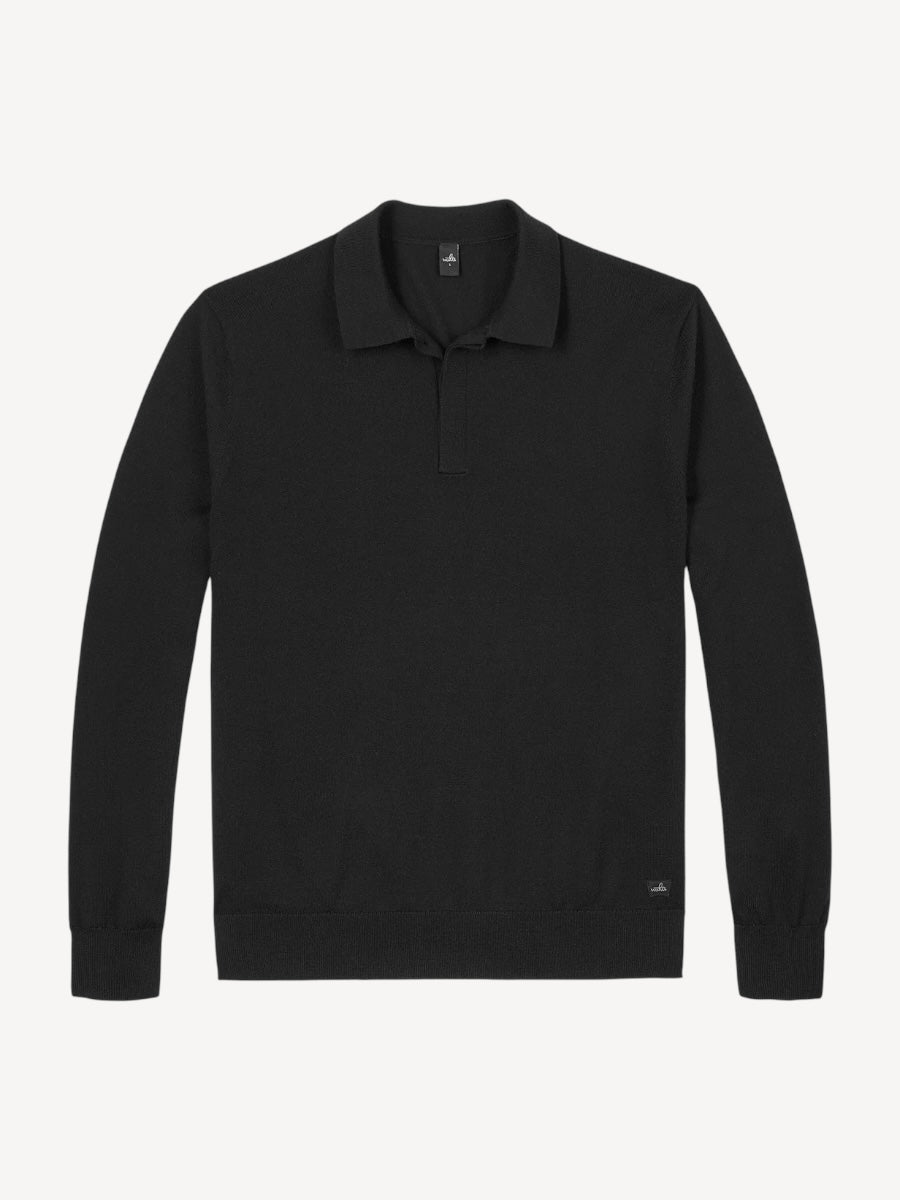 Hall Longsleeve Polo - Zwart