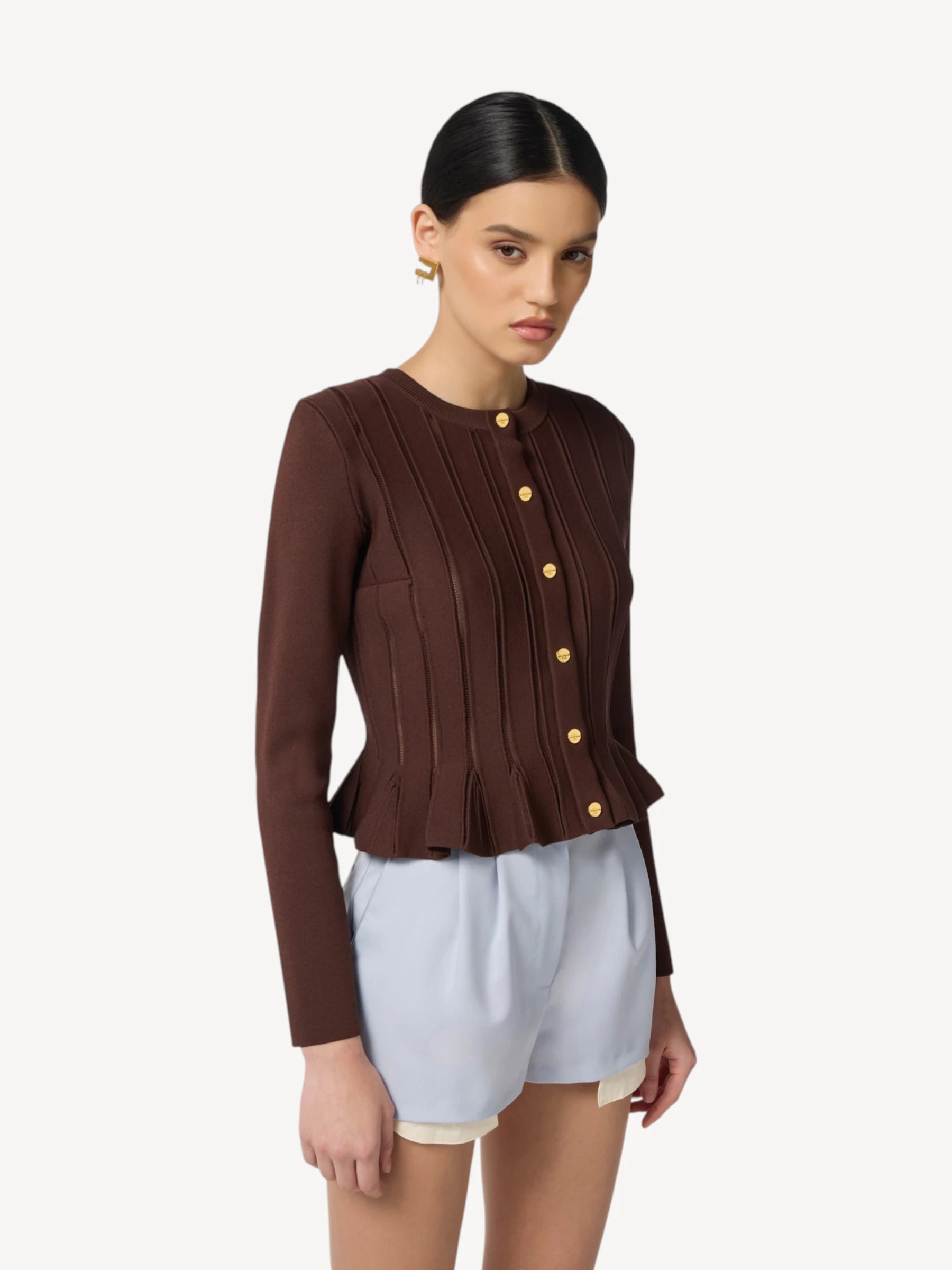 Gebreide Cardigan - Coffee