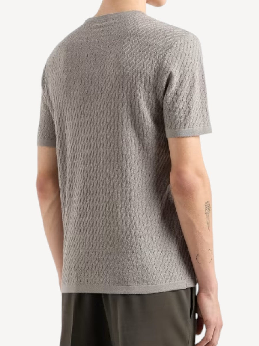 Knitted T-Shirt - Grey