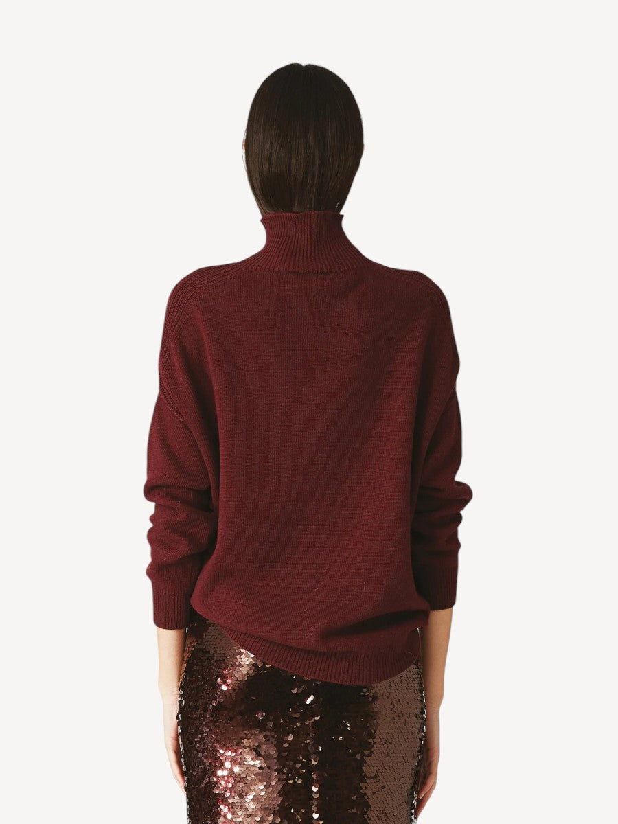 Turtleneck Sweater Masolino - Bordeaux