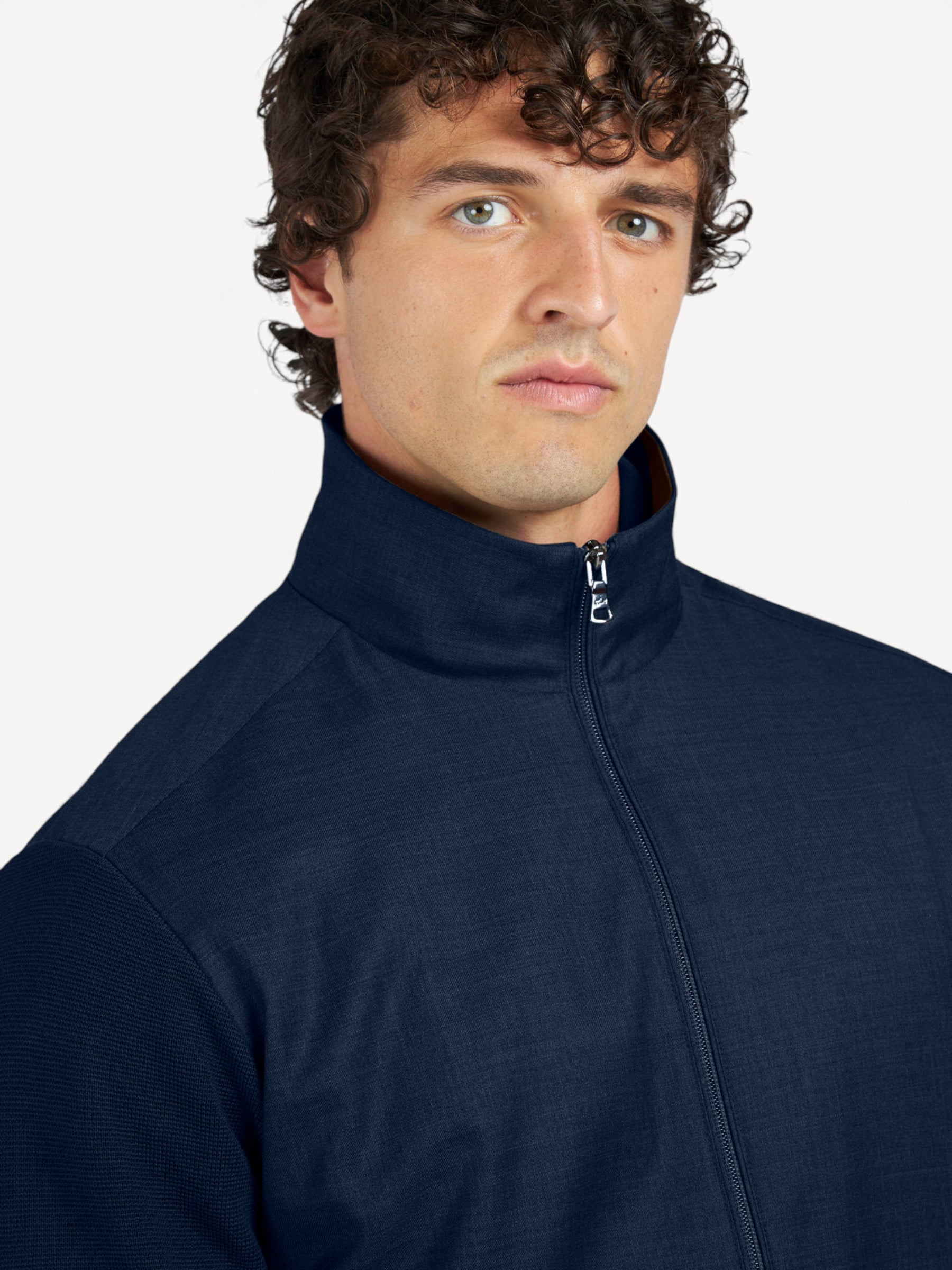 Wool Hybrid Cardigan - Donkerblauw