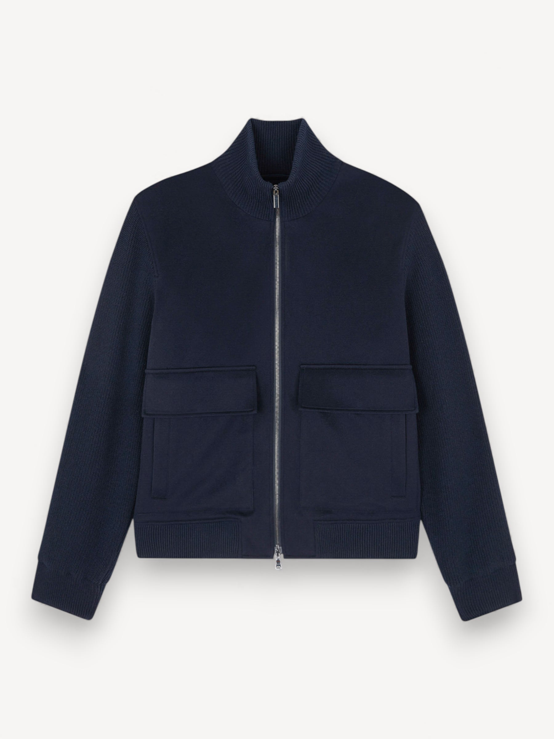 Hybrid Wool Cashmere Jacket - Donkerblauw