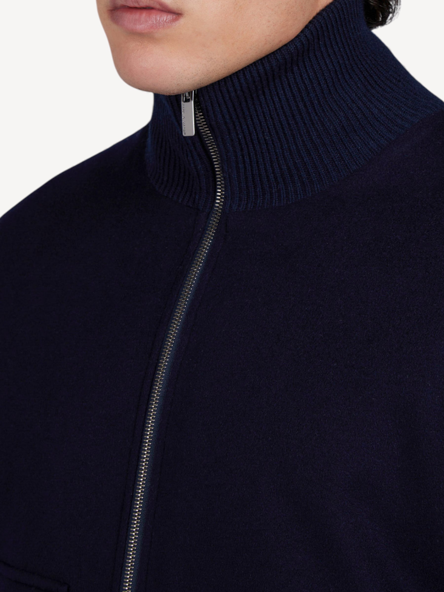 Hybrid Wool Cashmere Jacket - Donkerblauw