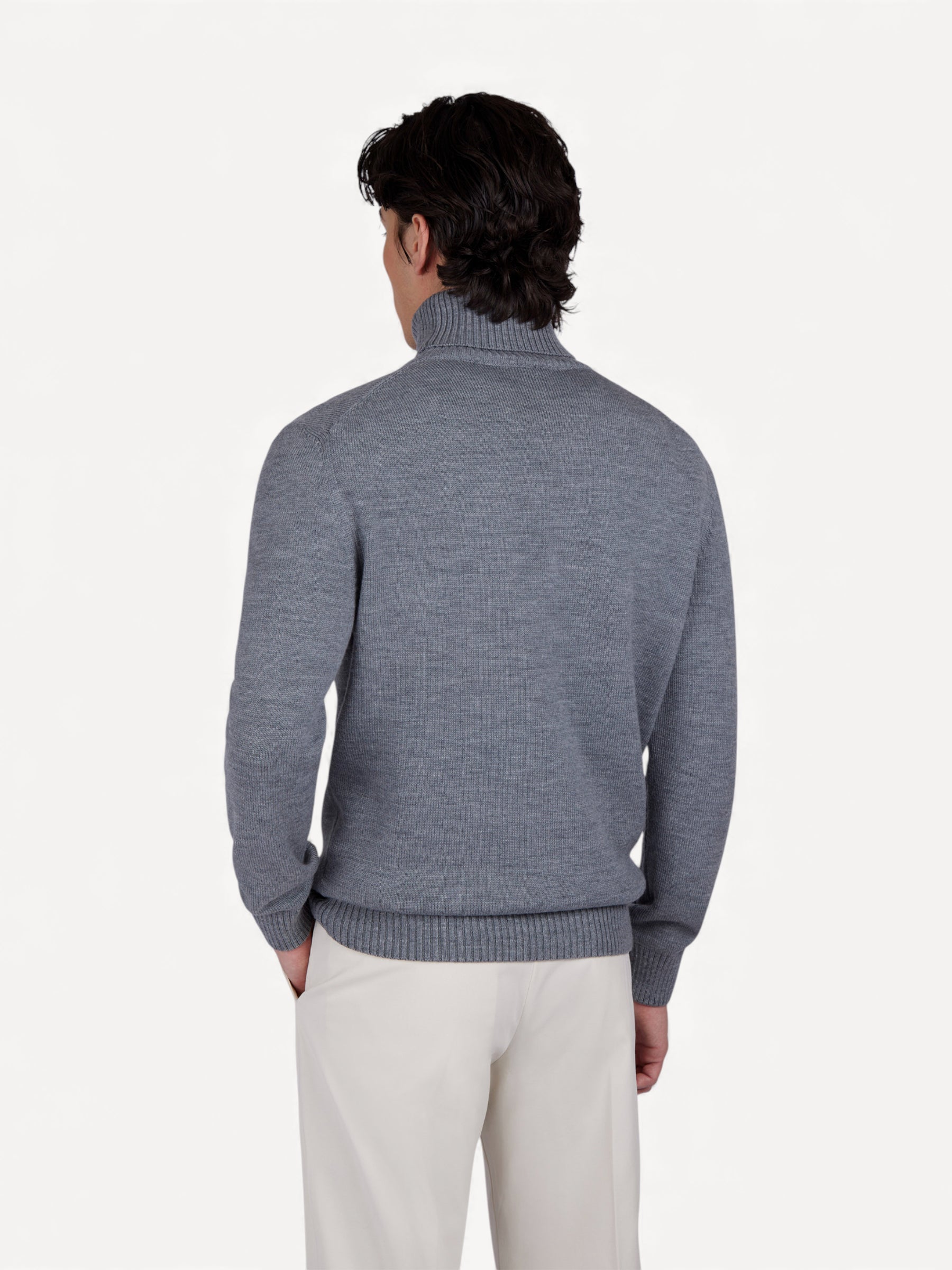 Soft-touch Wool Turtleneck - Grijs