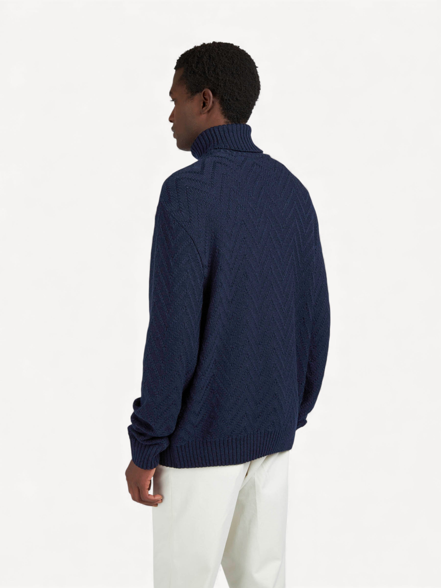 Merino Turtleneck Sweater - Donkerblauw