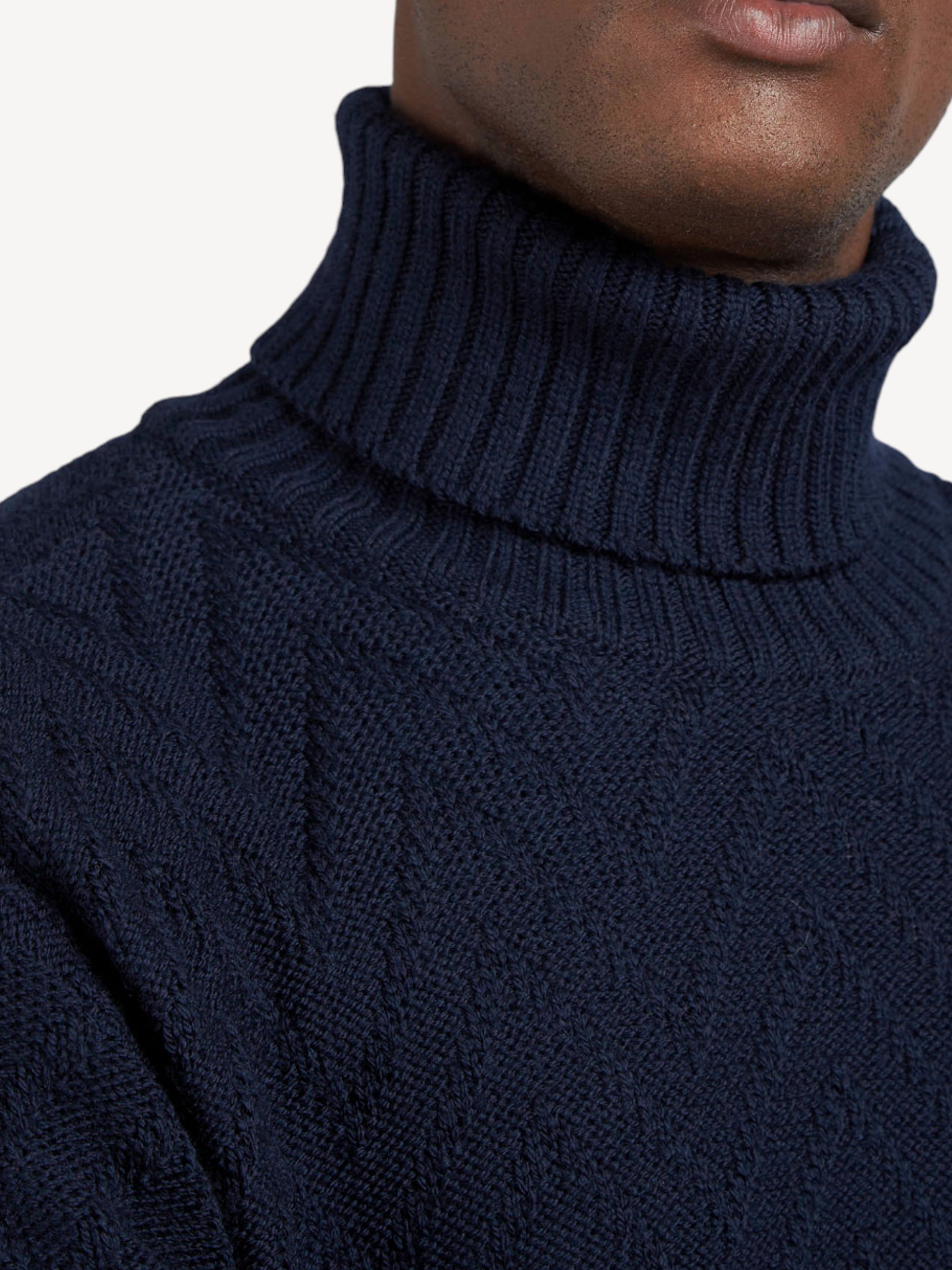 Merino Turtleneck Sweater - Donkerblauw