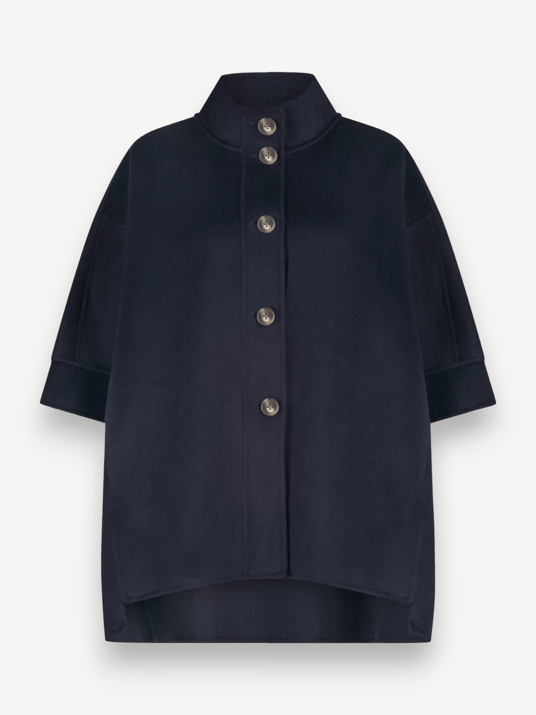Ivy Wool Blend Coat - Navy