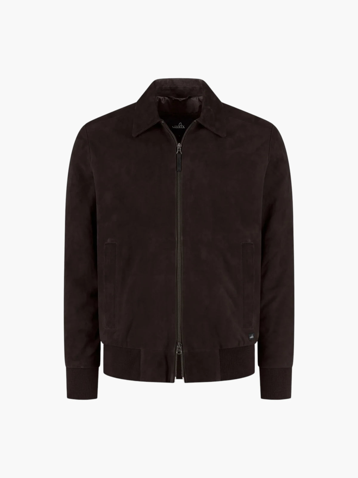 Wahts Barnes Soft Suede City Jacket - Donkerbruin