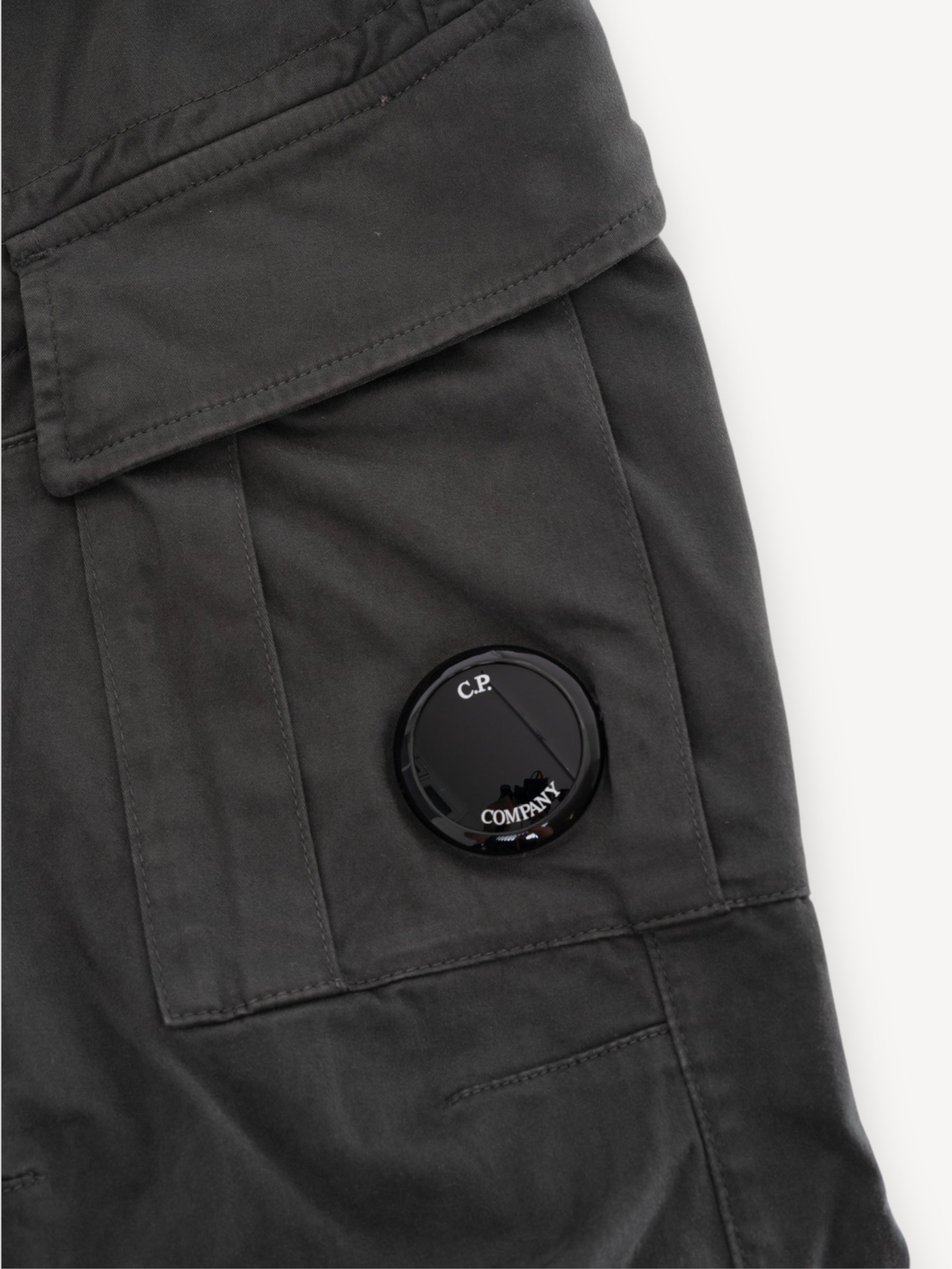 Stretch Satijn Cargo Pants - Dark Shadow