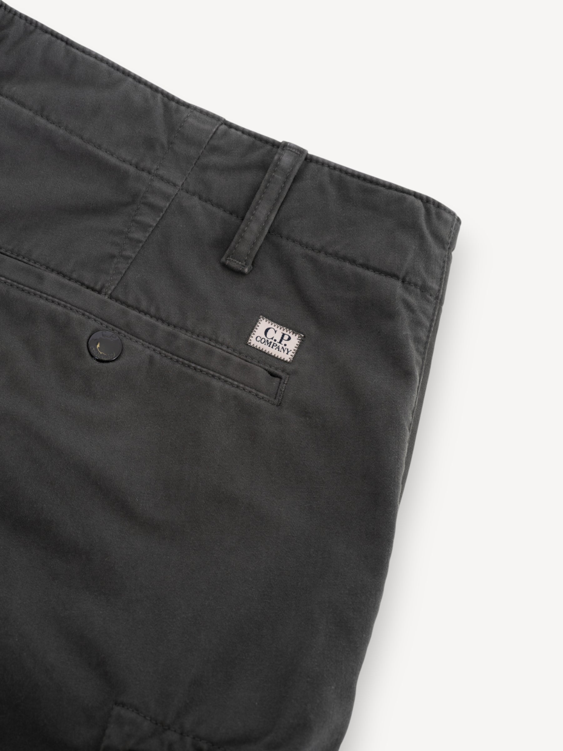 Stretch Satijn Cargo Pants - Dark Shadow