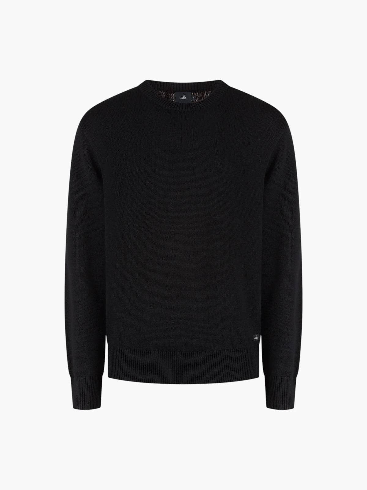 Wahts Burns Cotton Merino Heavy Knit Pullover - Zwart
