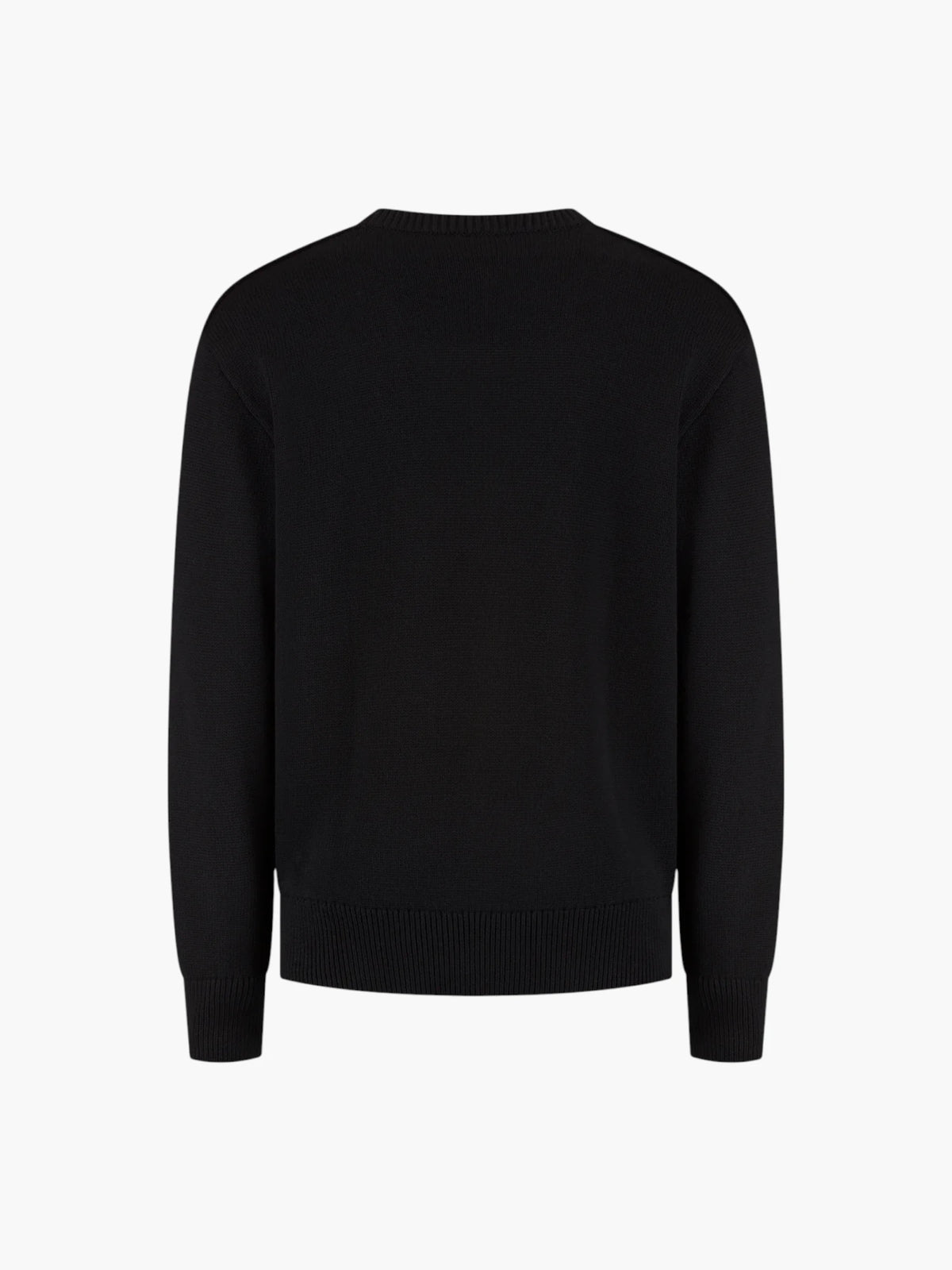 Wahts Burns Cotton Merino Heavy Knit Pullover - Zwart