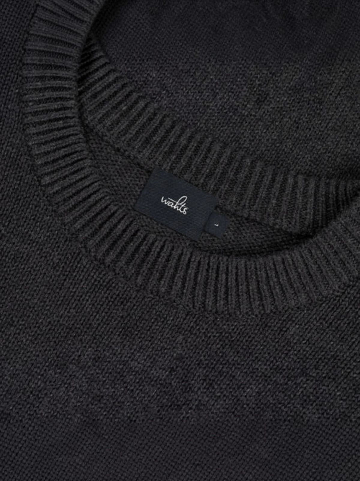 Wahts Burns Cotton Merino Heavy Knit Pullover - Antraciet