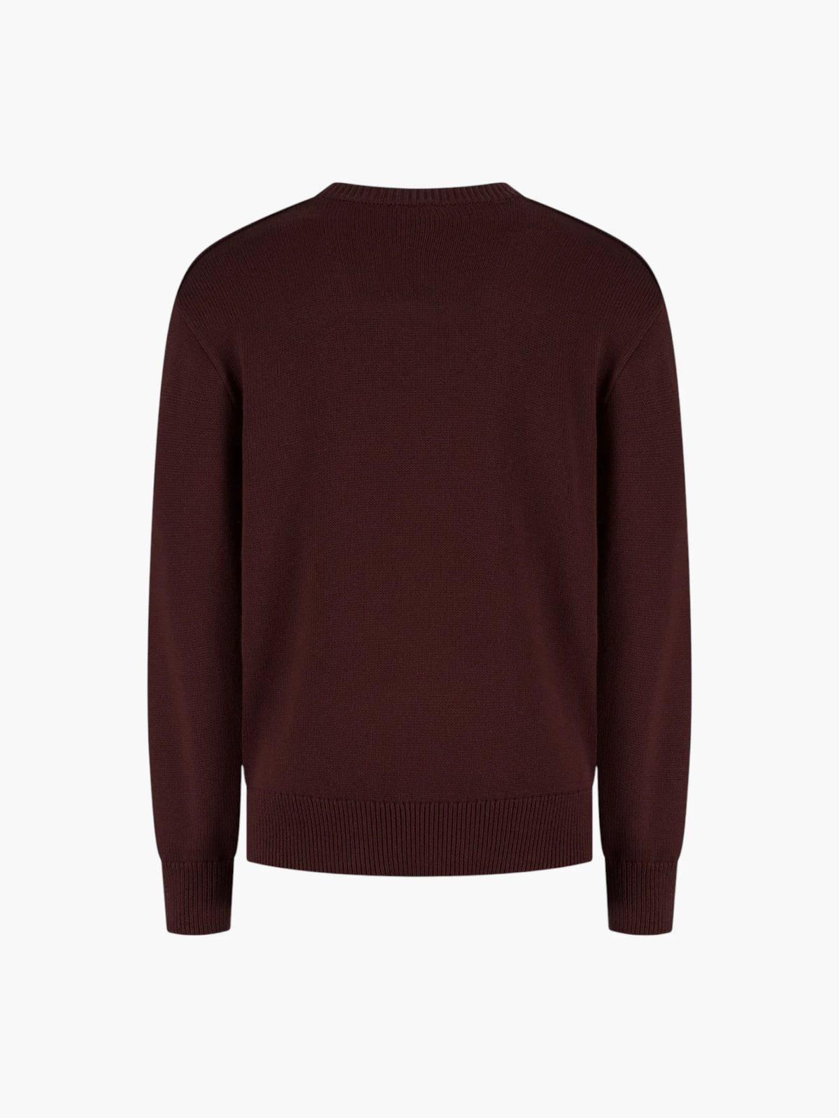 Wahts Burns Cotton Merino Heavy Knit Pullover - Bordeauxrood