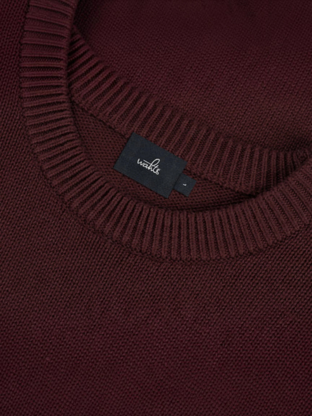 Wahts Burns Cotton Merino Heavy Knit Pullover - Bordeauxrood