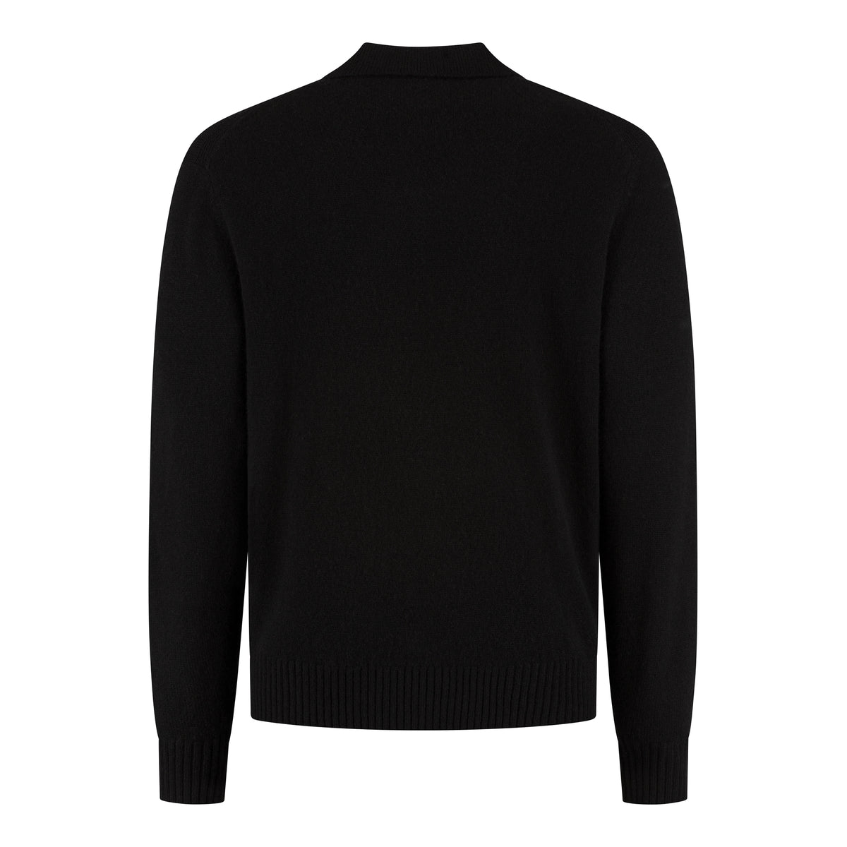 Royal Cashmere Polo Shirt - Pure Black